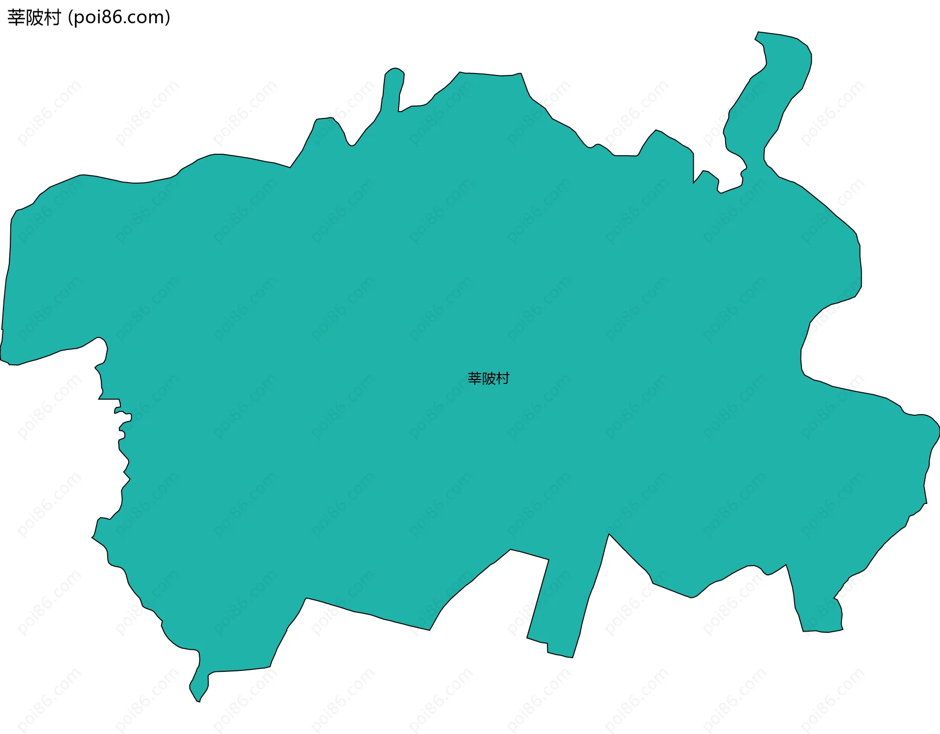 莘陂村边界地图