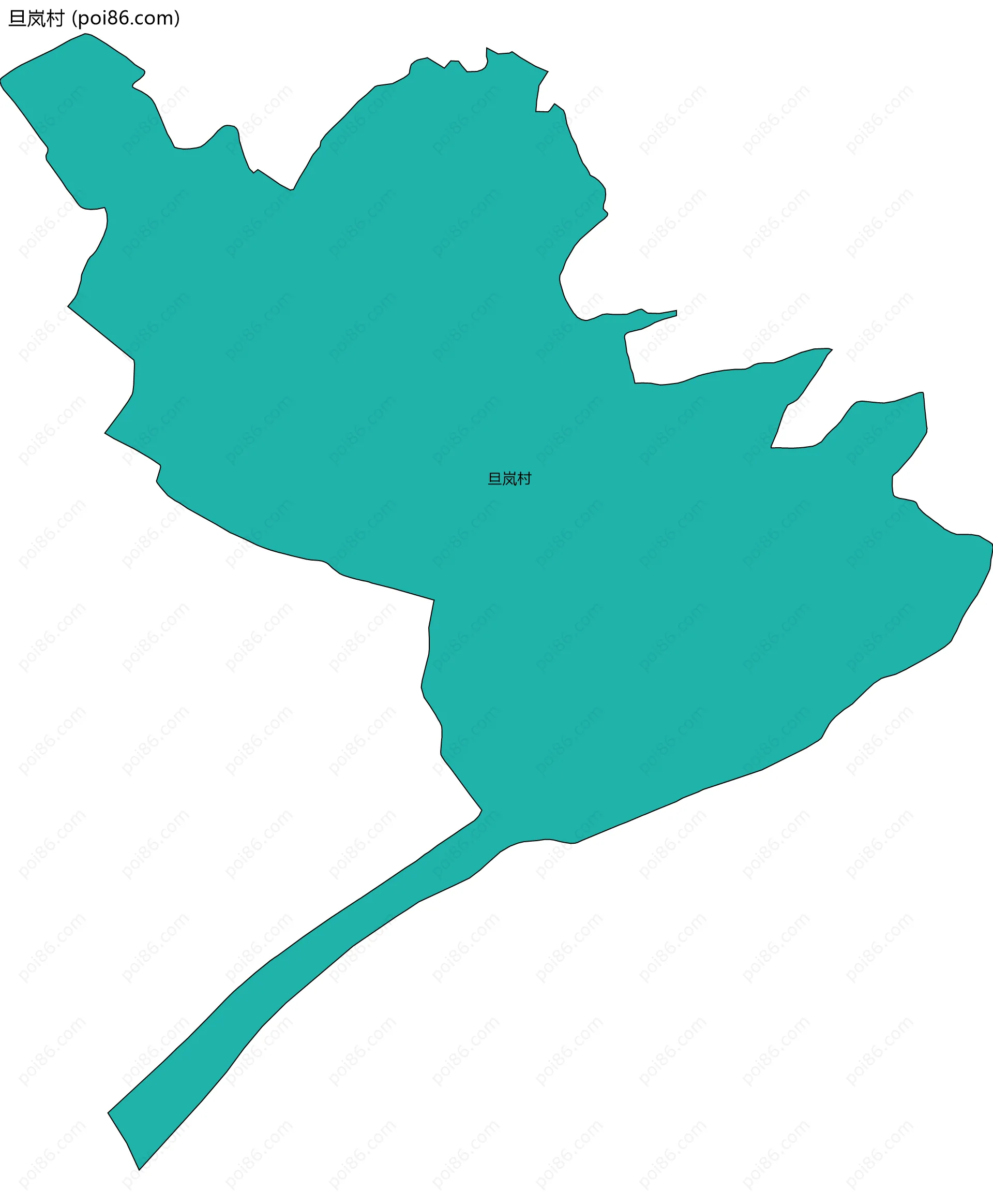 旦岚村边界地图