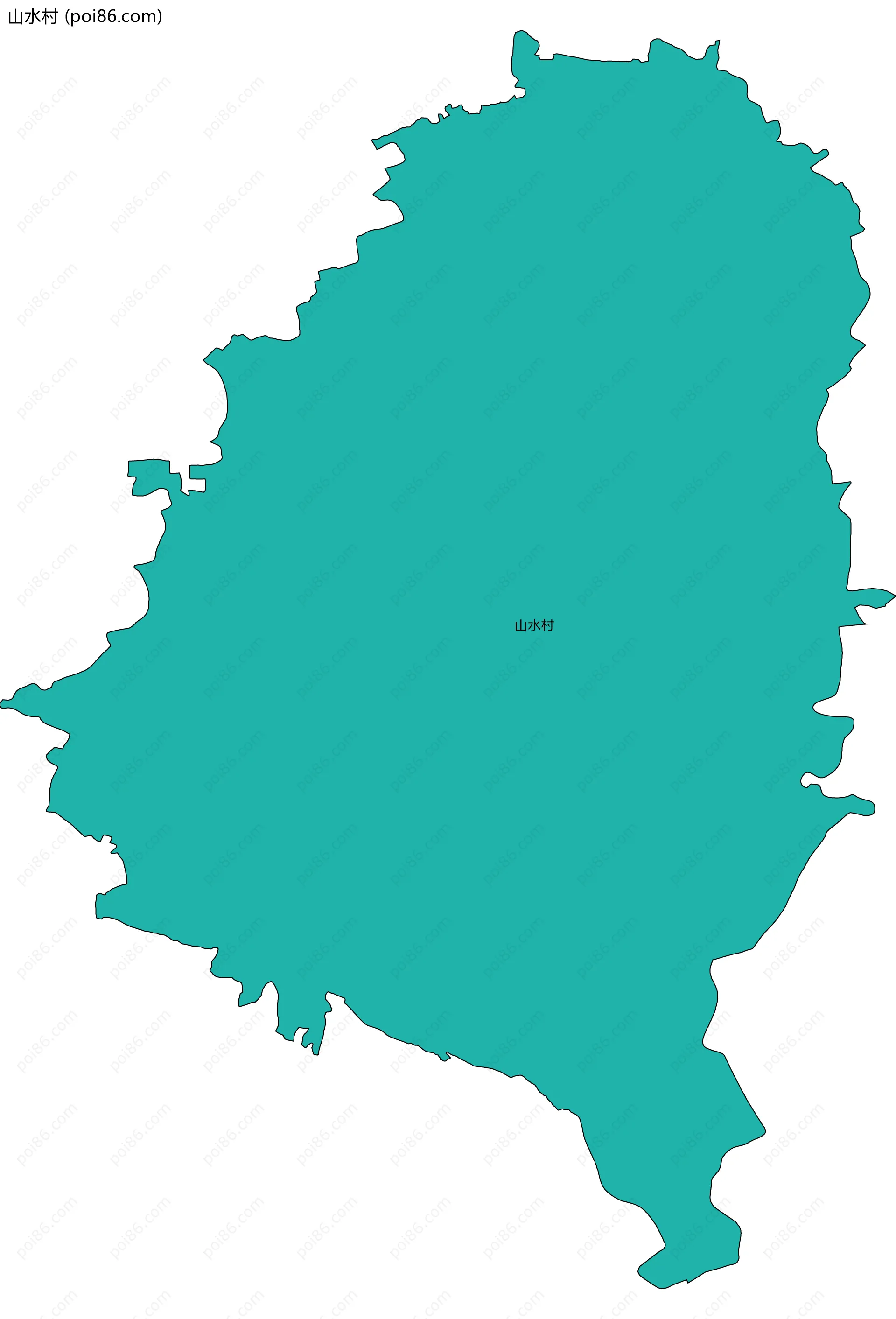 山水村边界地图