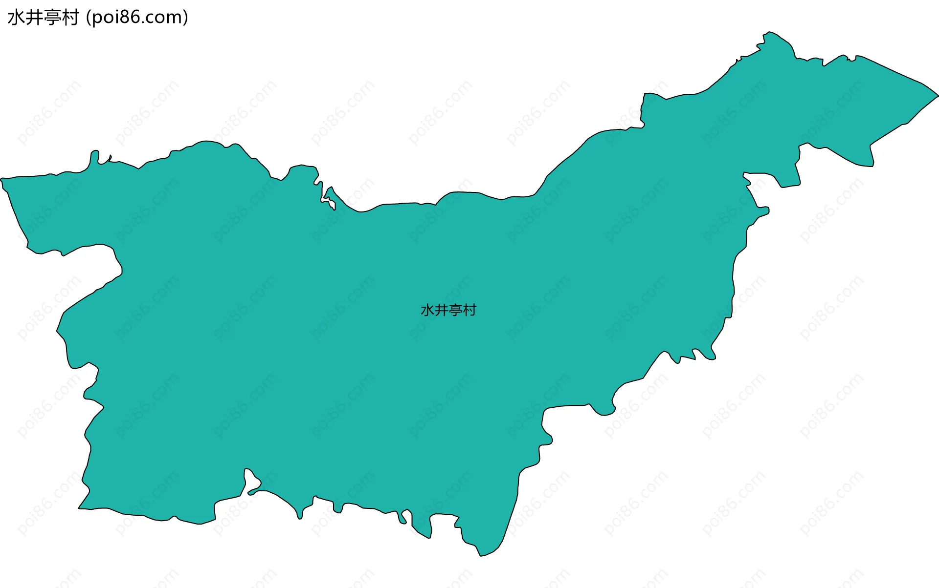 水井亭村边界地图