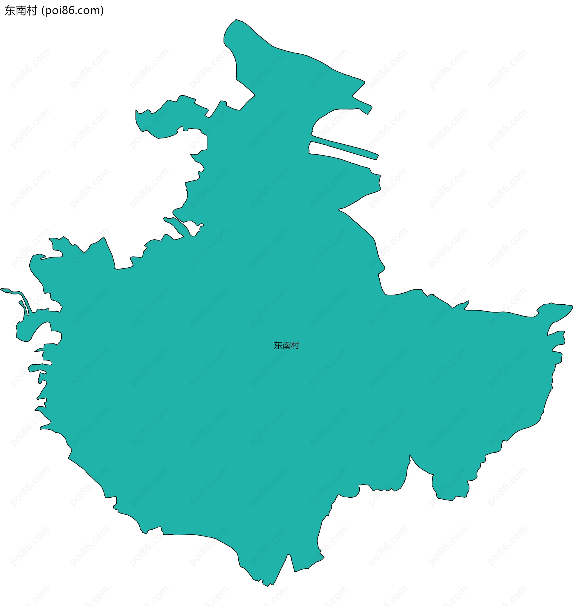 东南村边界地图