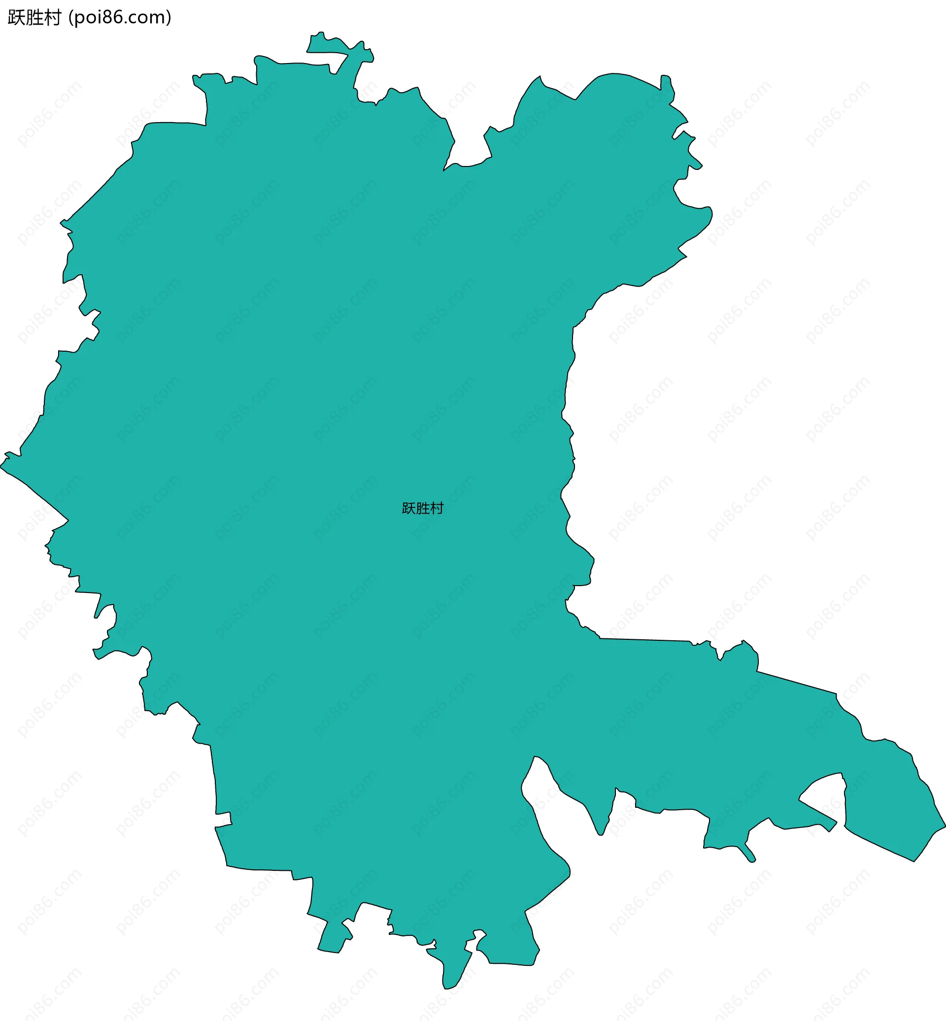 跃胜村边界地图