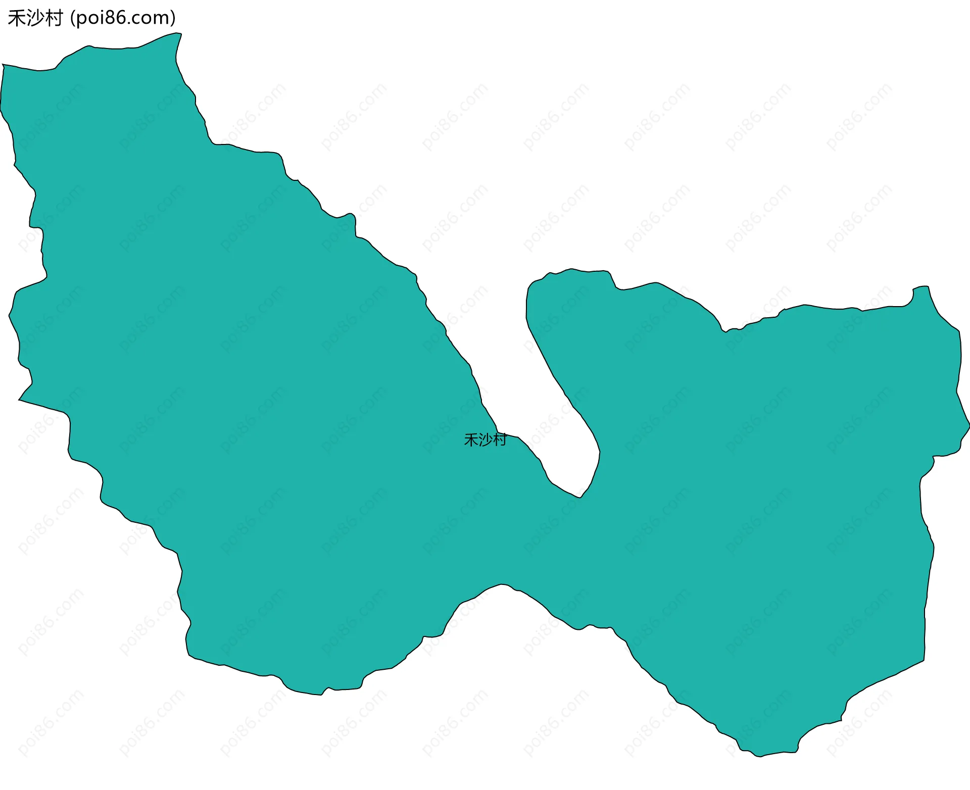 禾沙村边界地图
