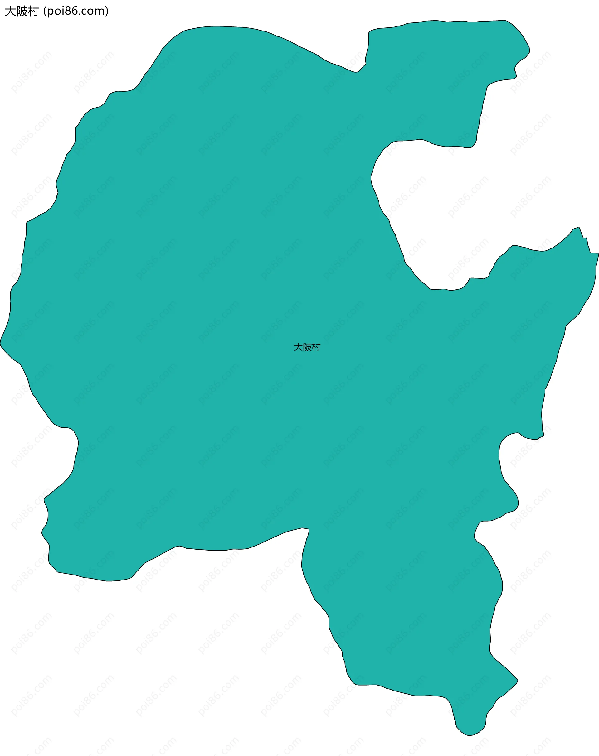 大陂村边界地图