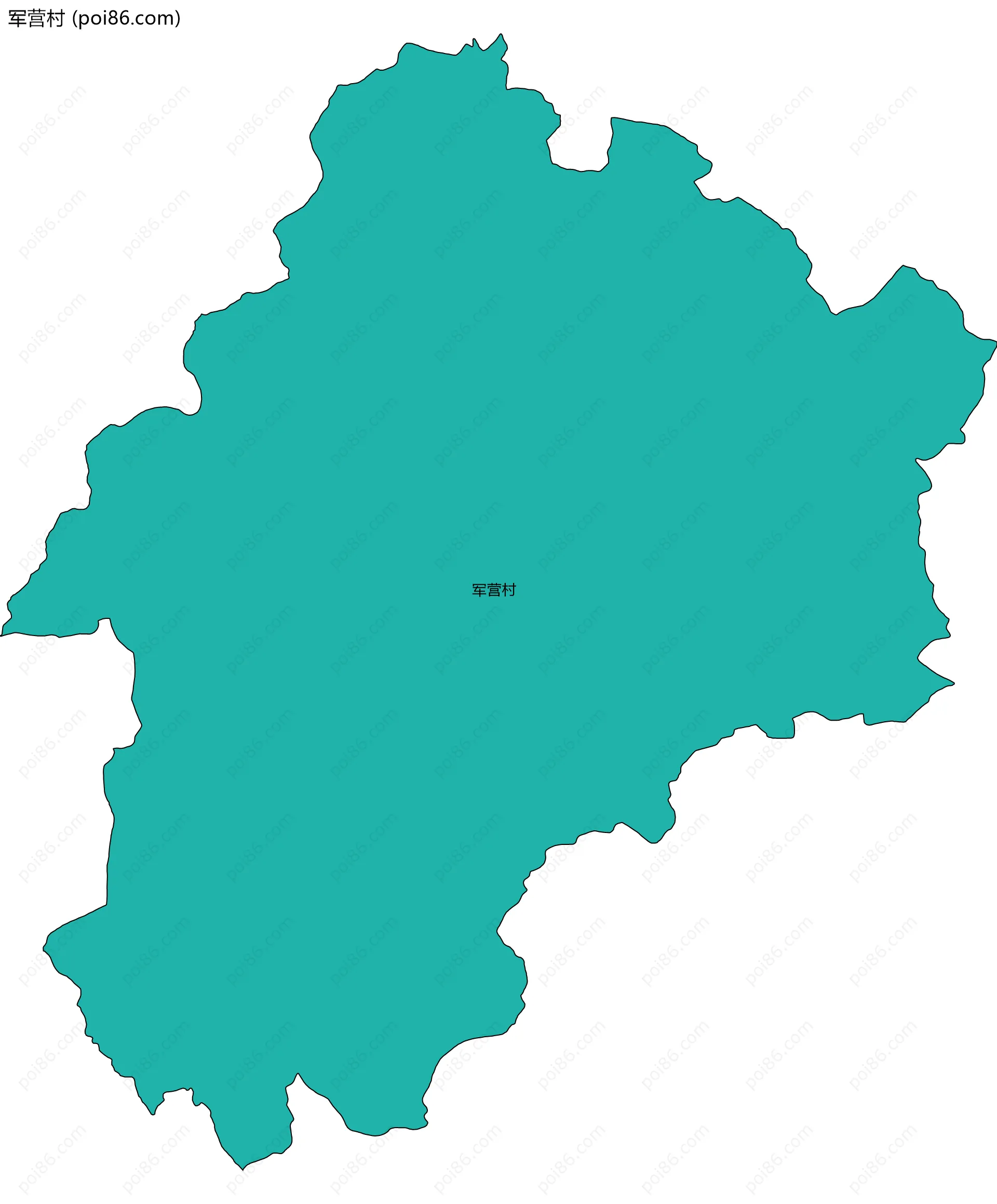 军营村边界地图