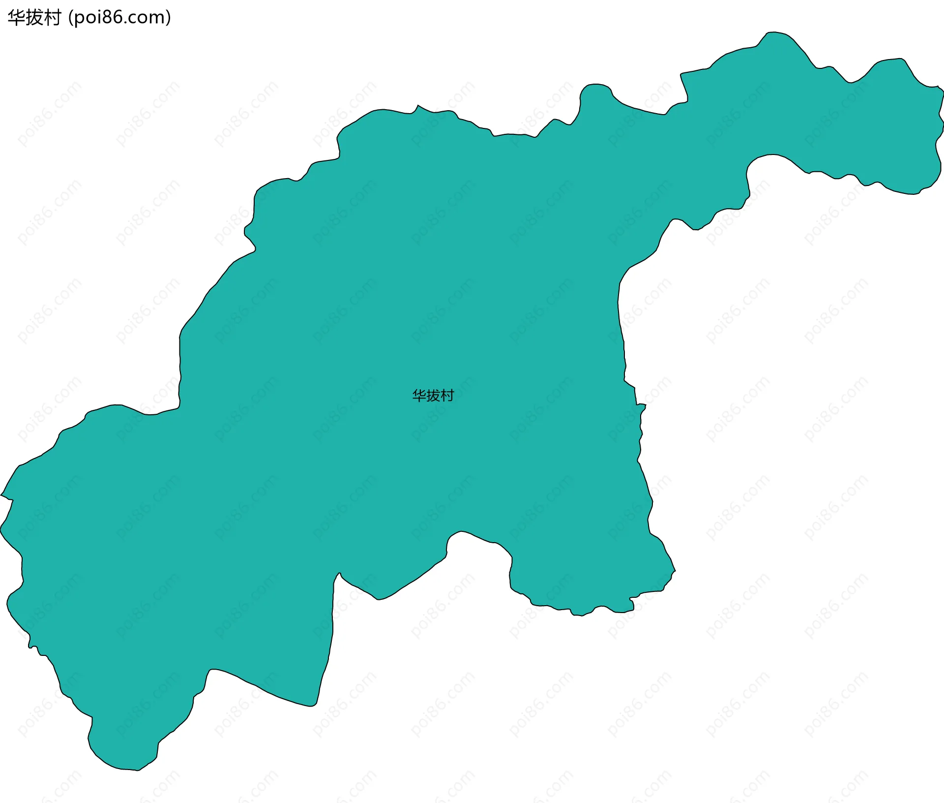 华拔村边界地图
