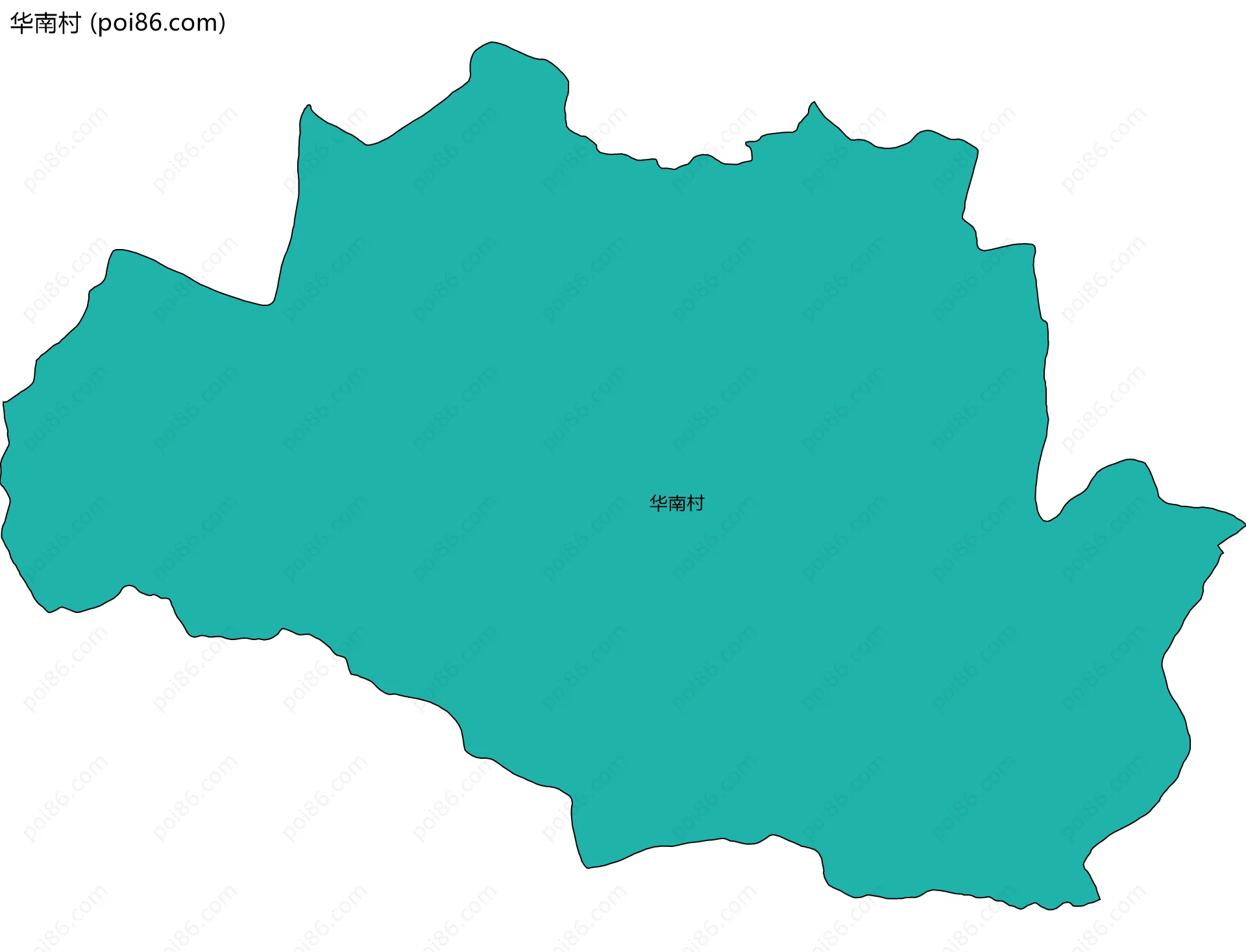 华南村边界地图