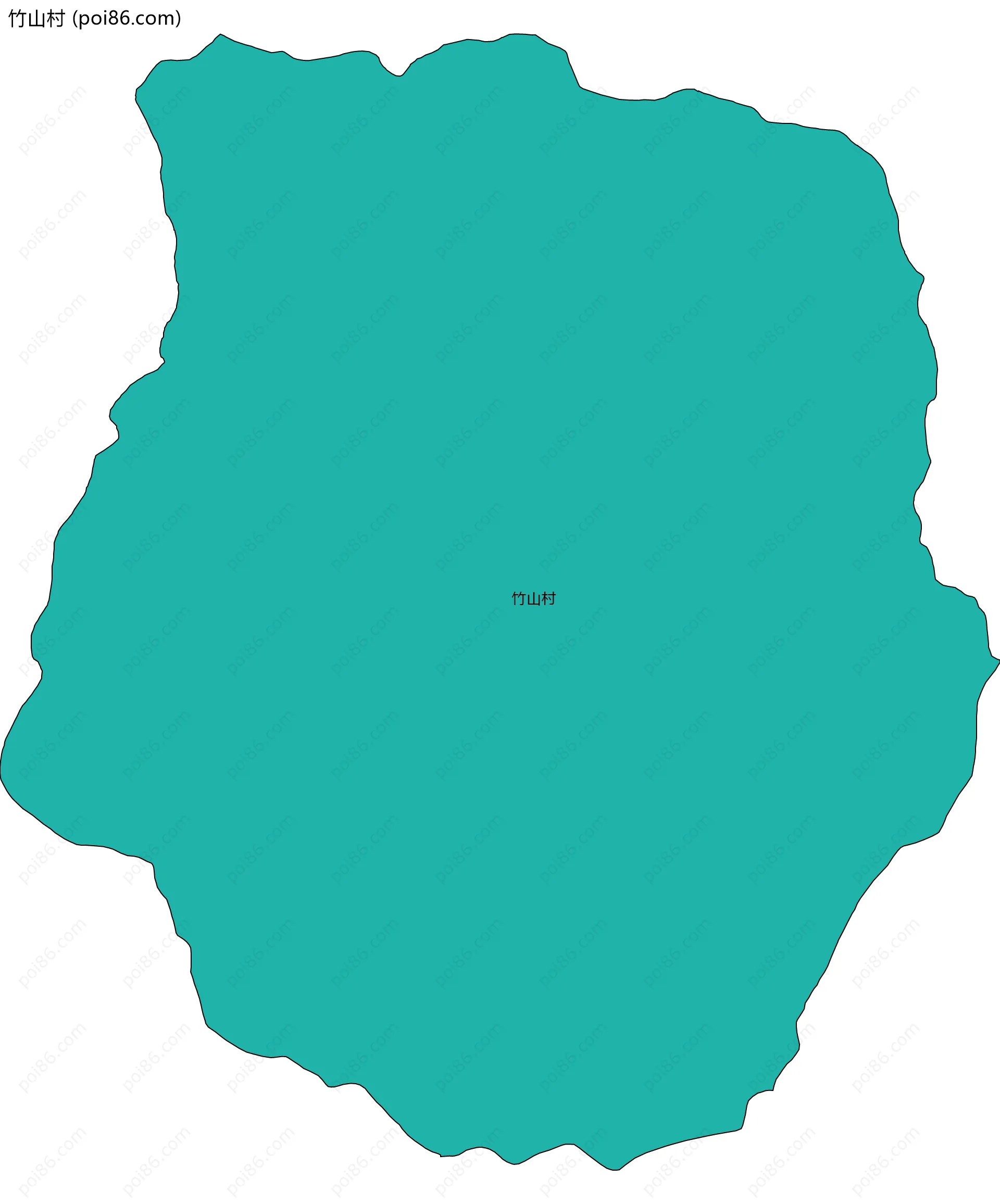 竹山村边界地图