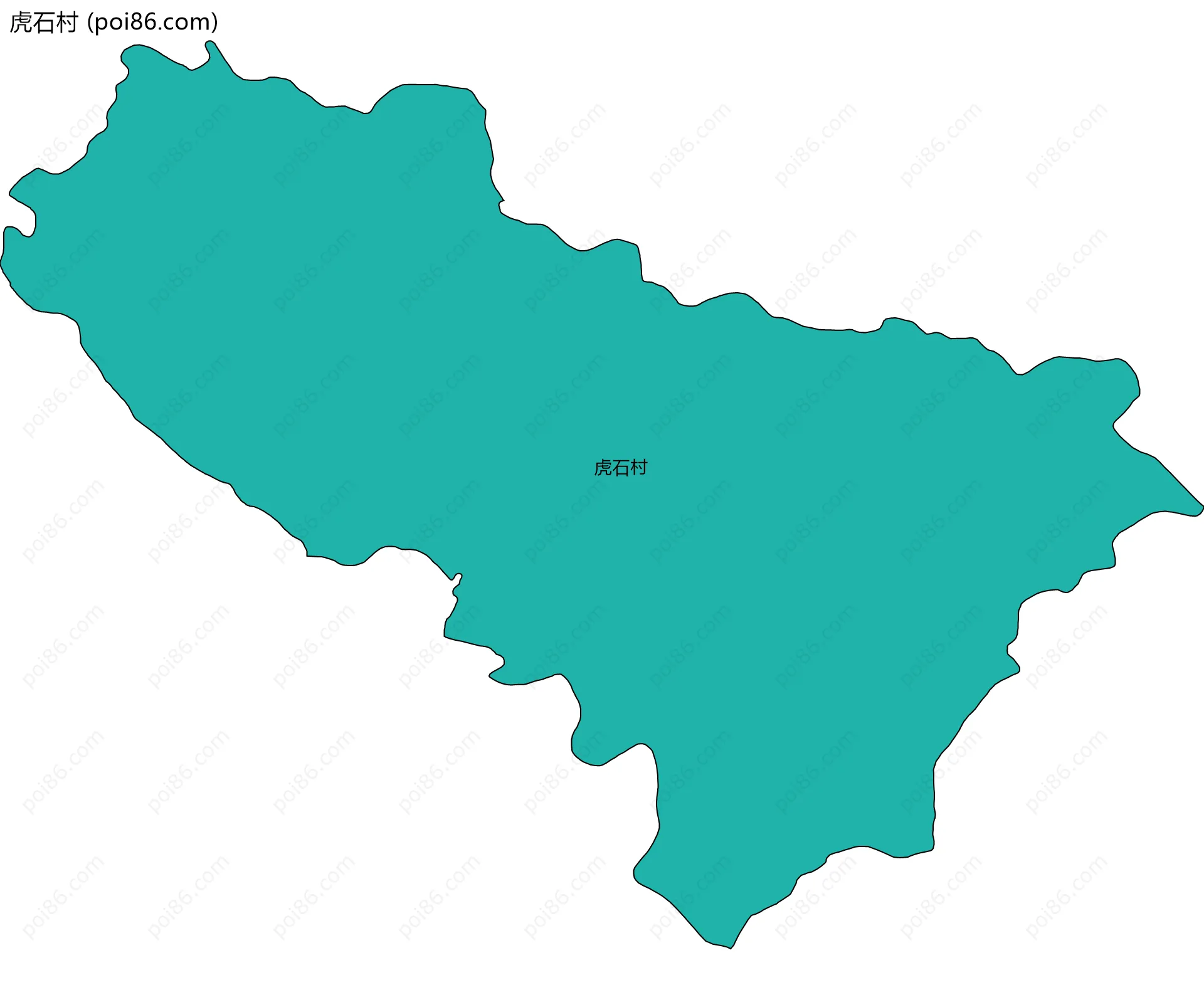 虎石村边界地图