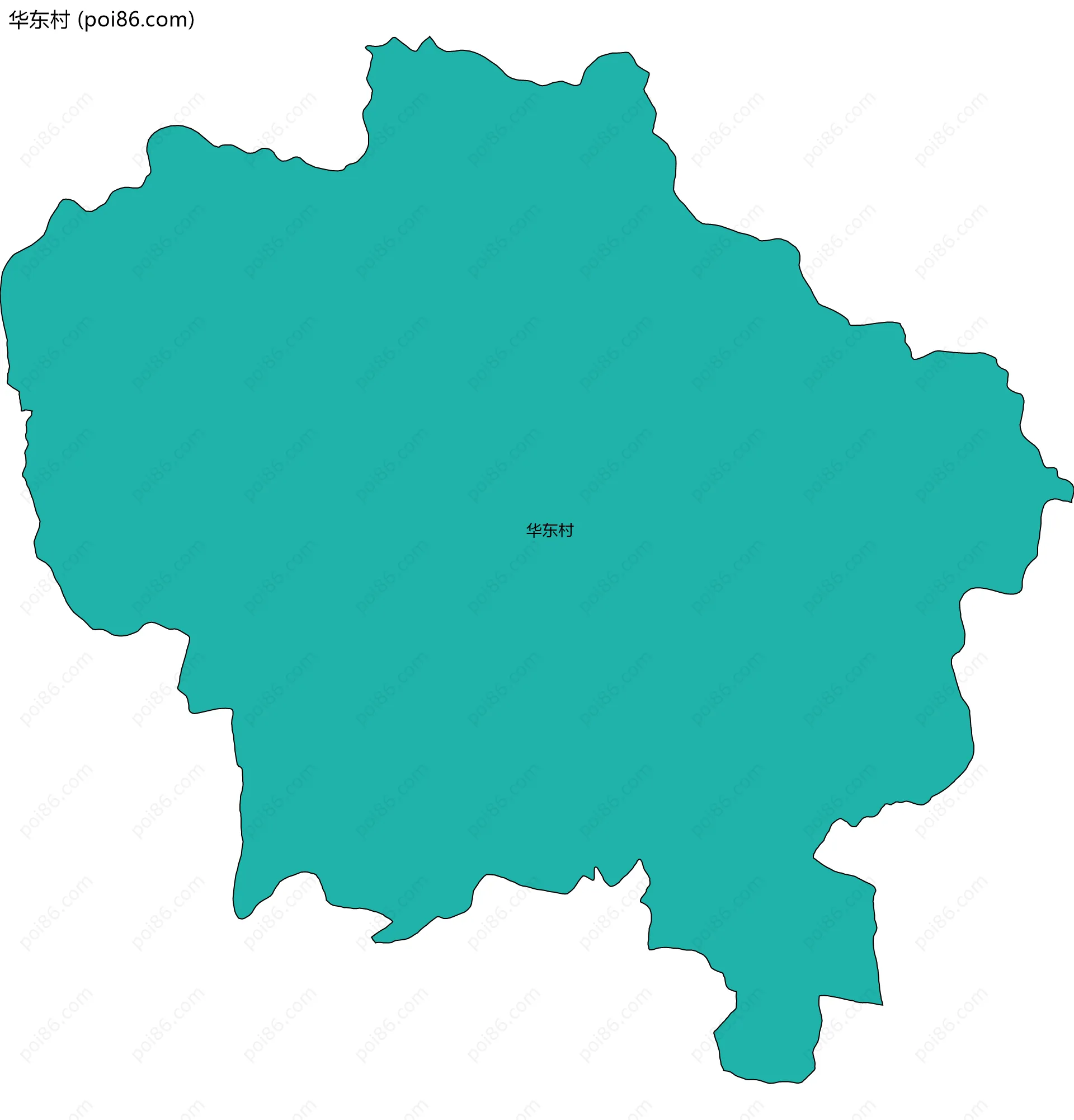 华东村边界地图