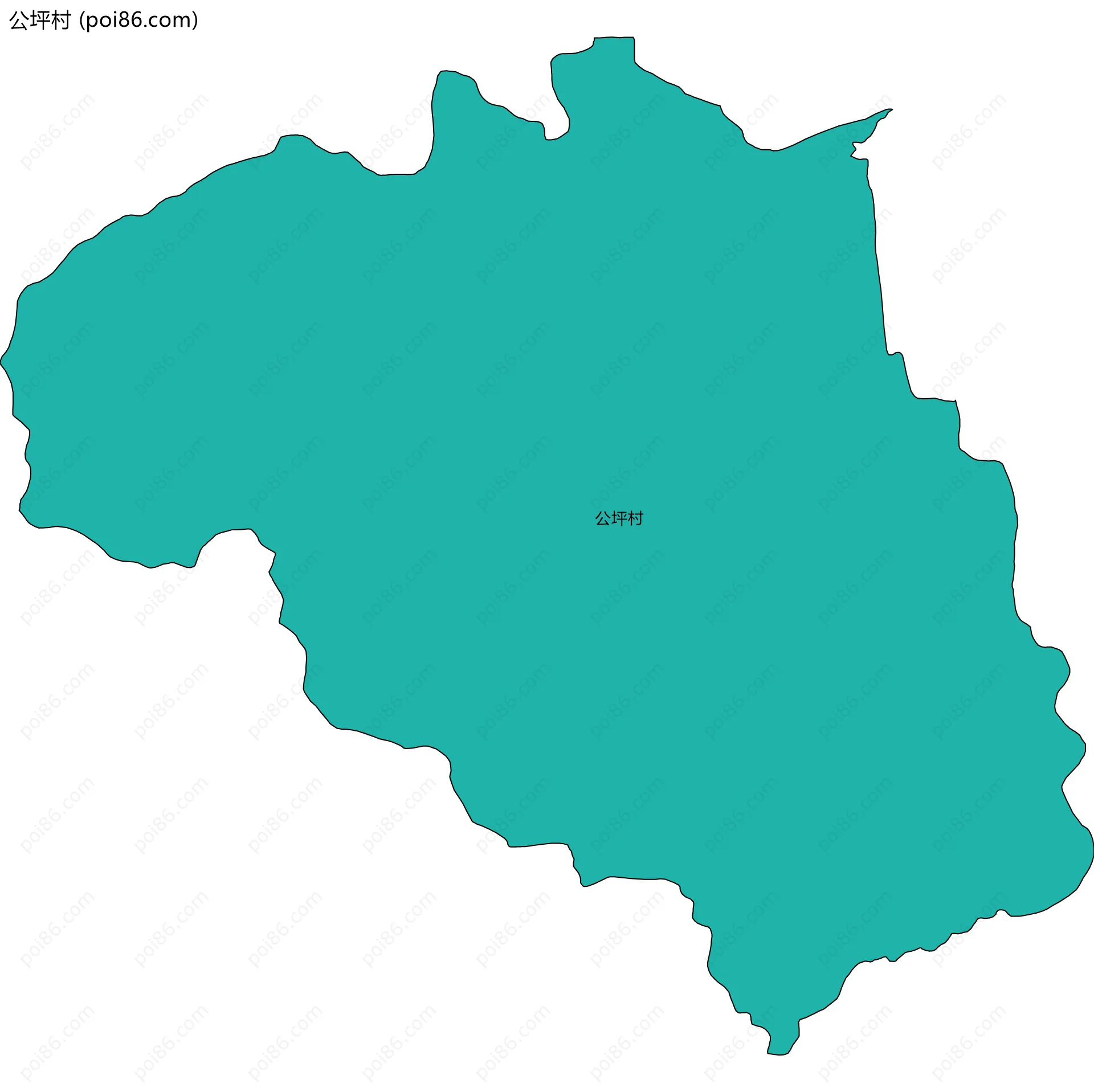 公坪村边界地图