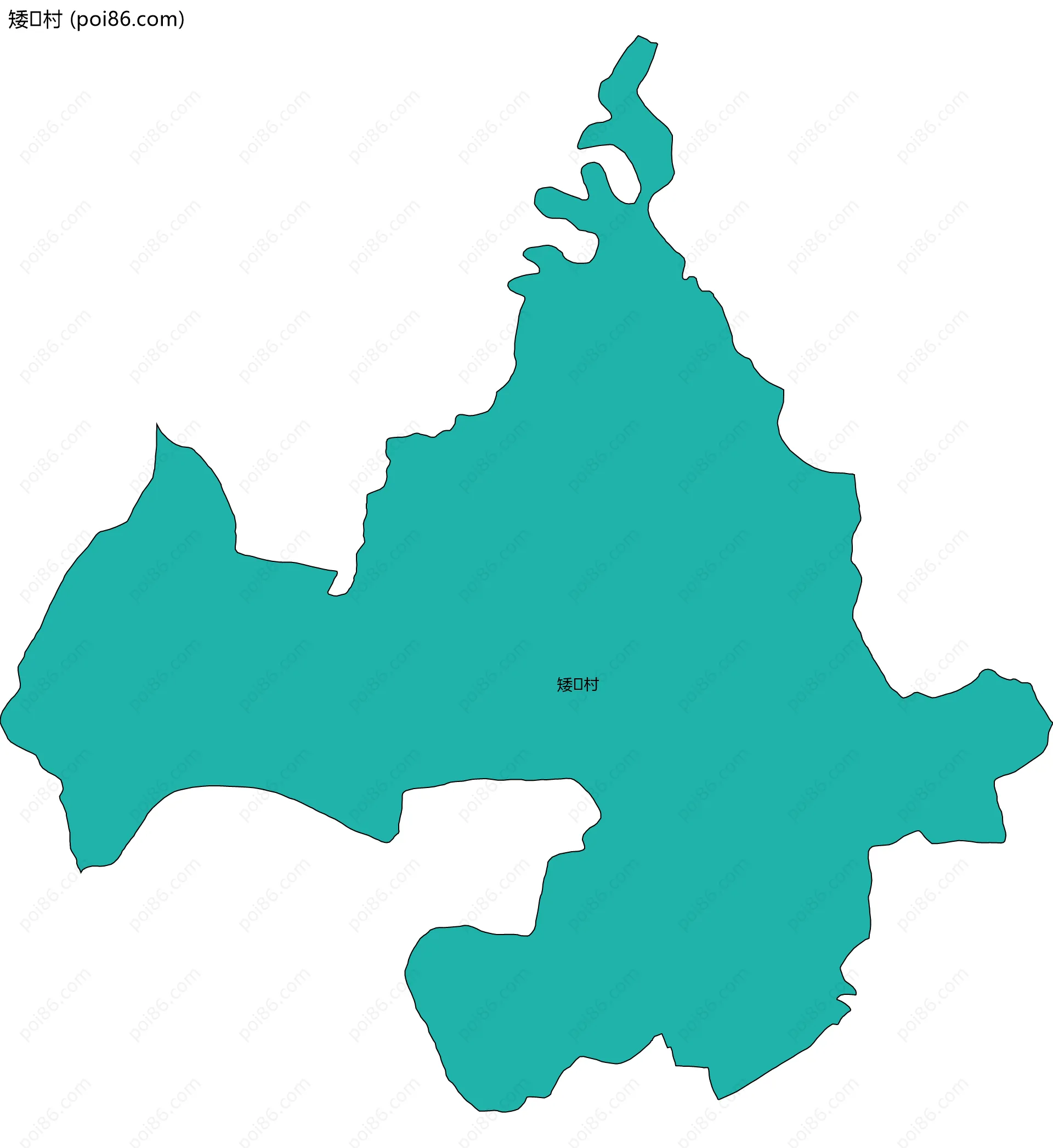 矮村边界地图