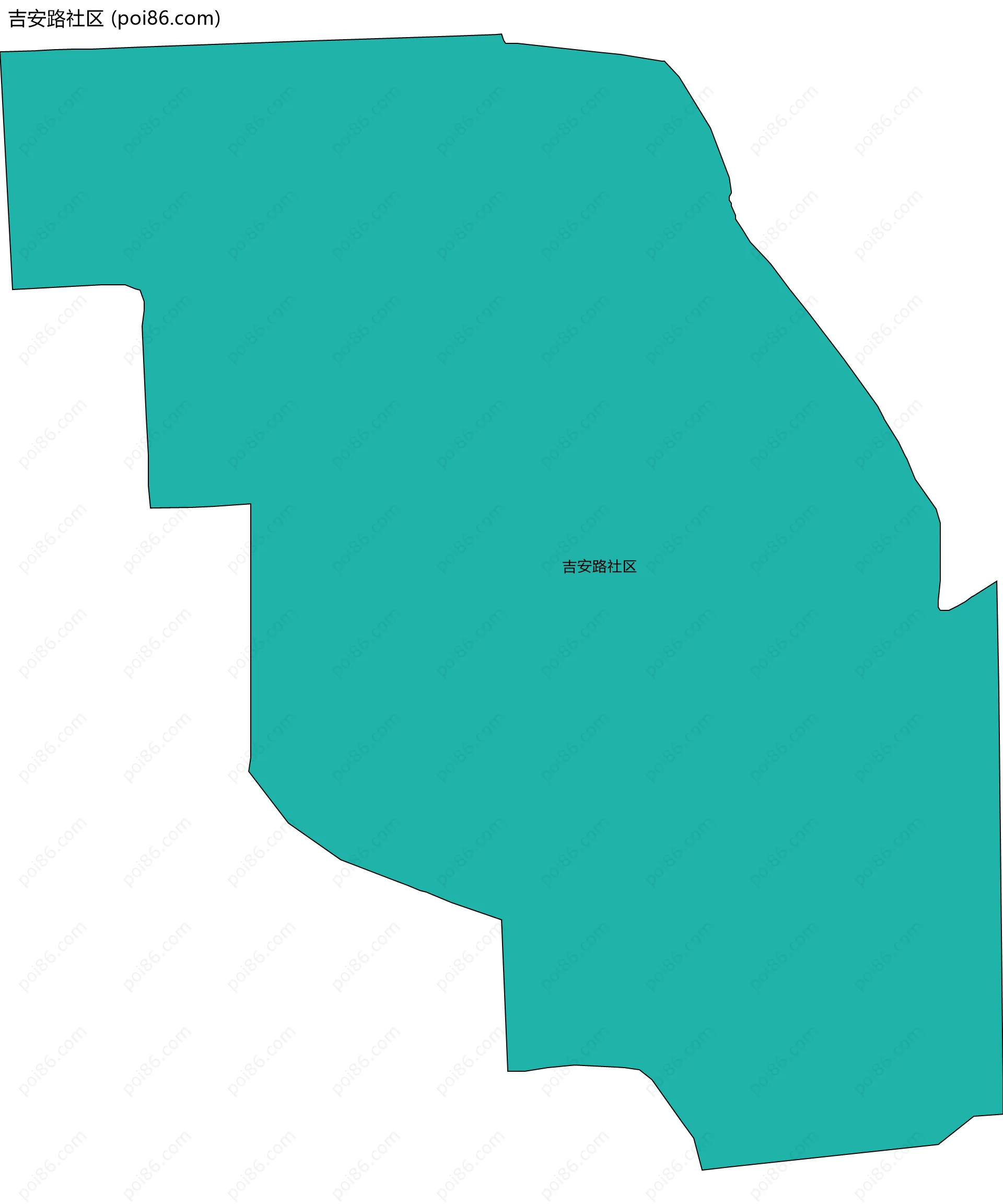 吉安路社区边界地图