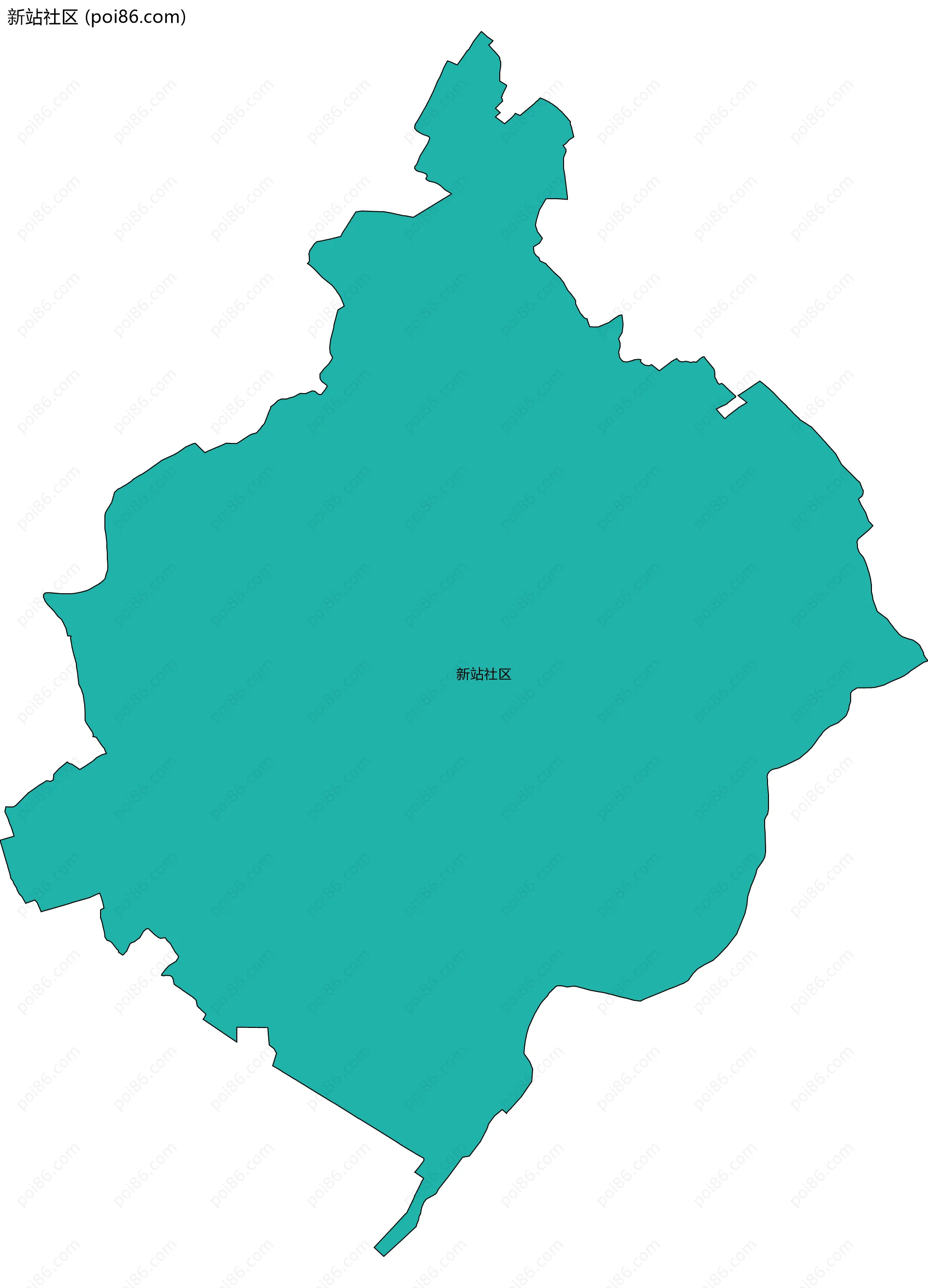 新站社区边界地图