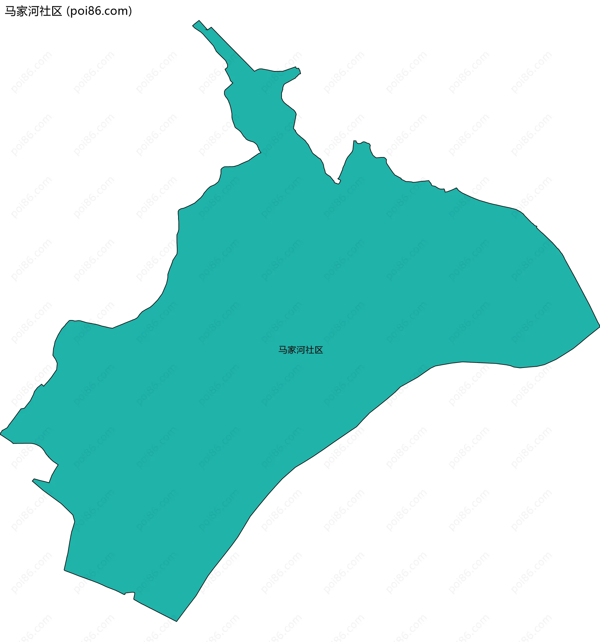马家河社区边界地图