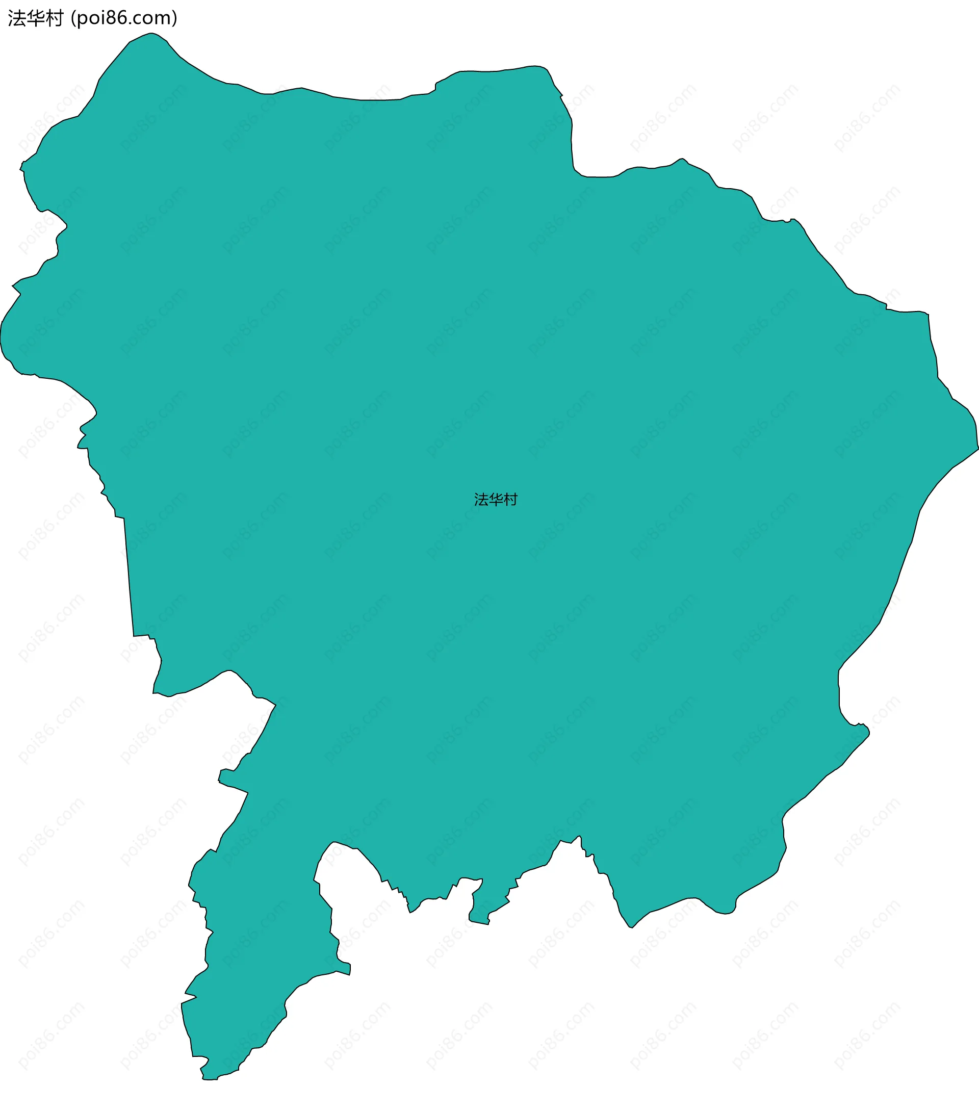 法华村边界地图