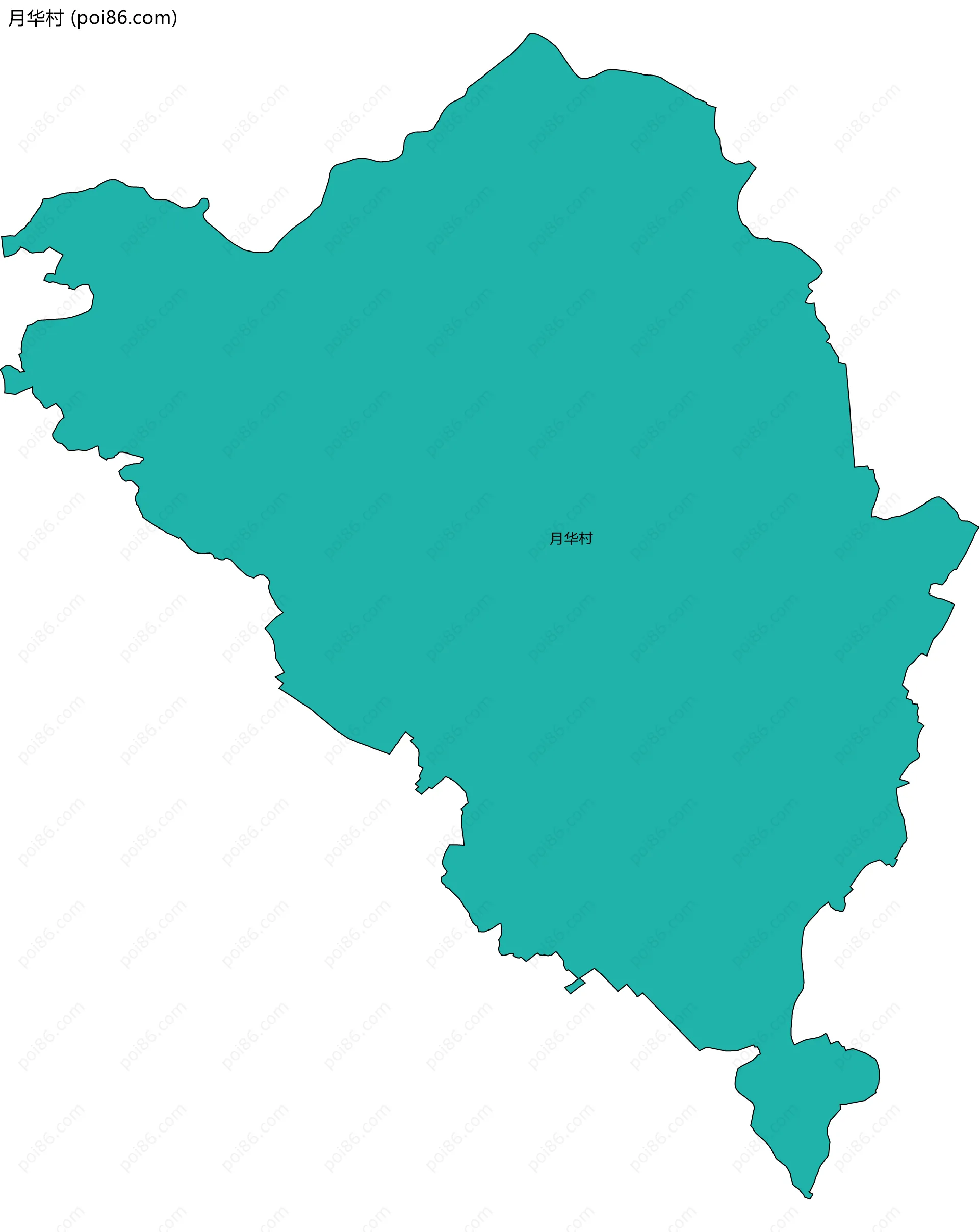 月华村边界地图