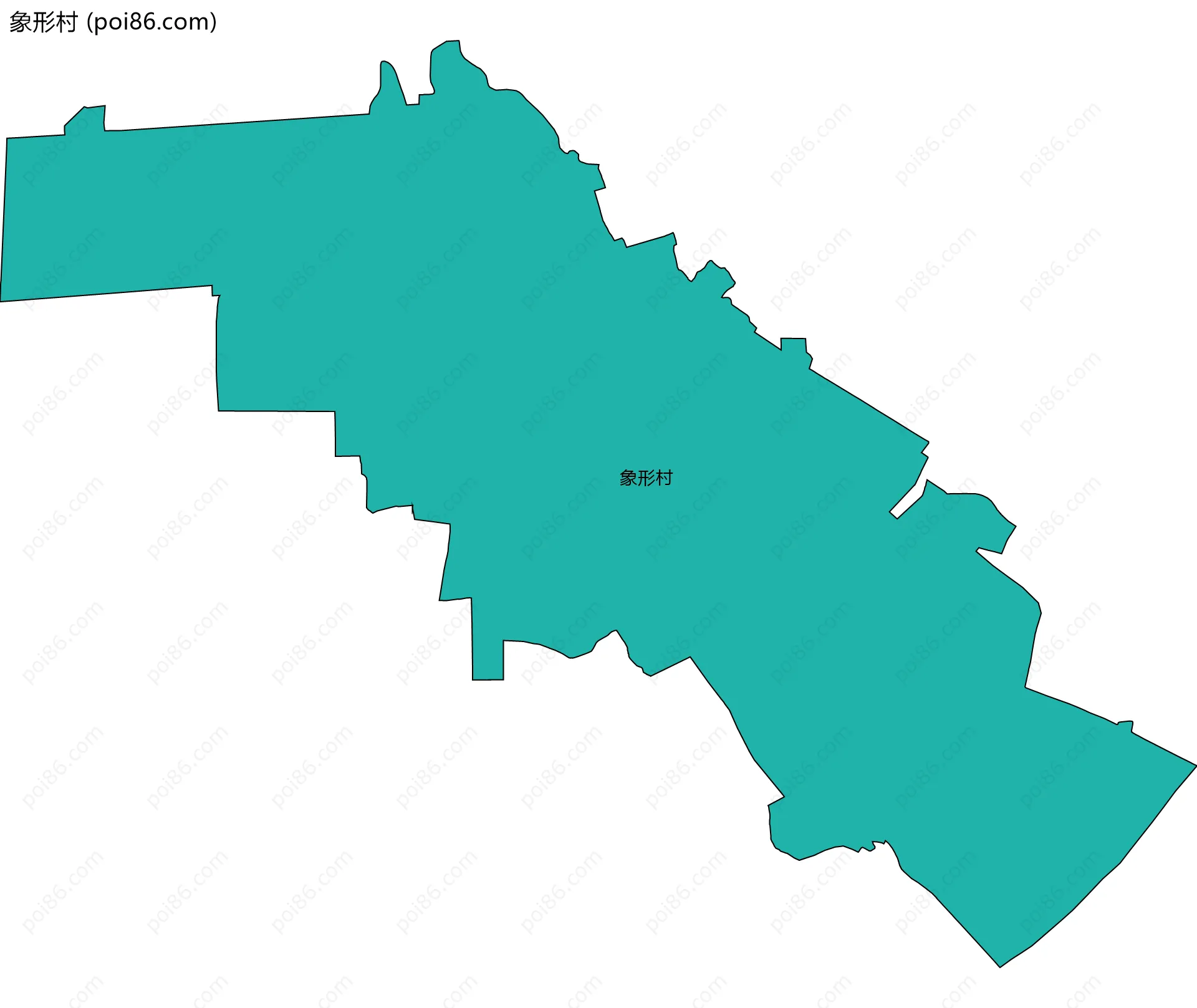 象形村边界地图