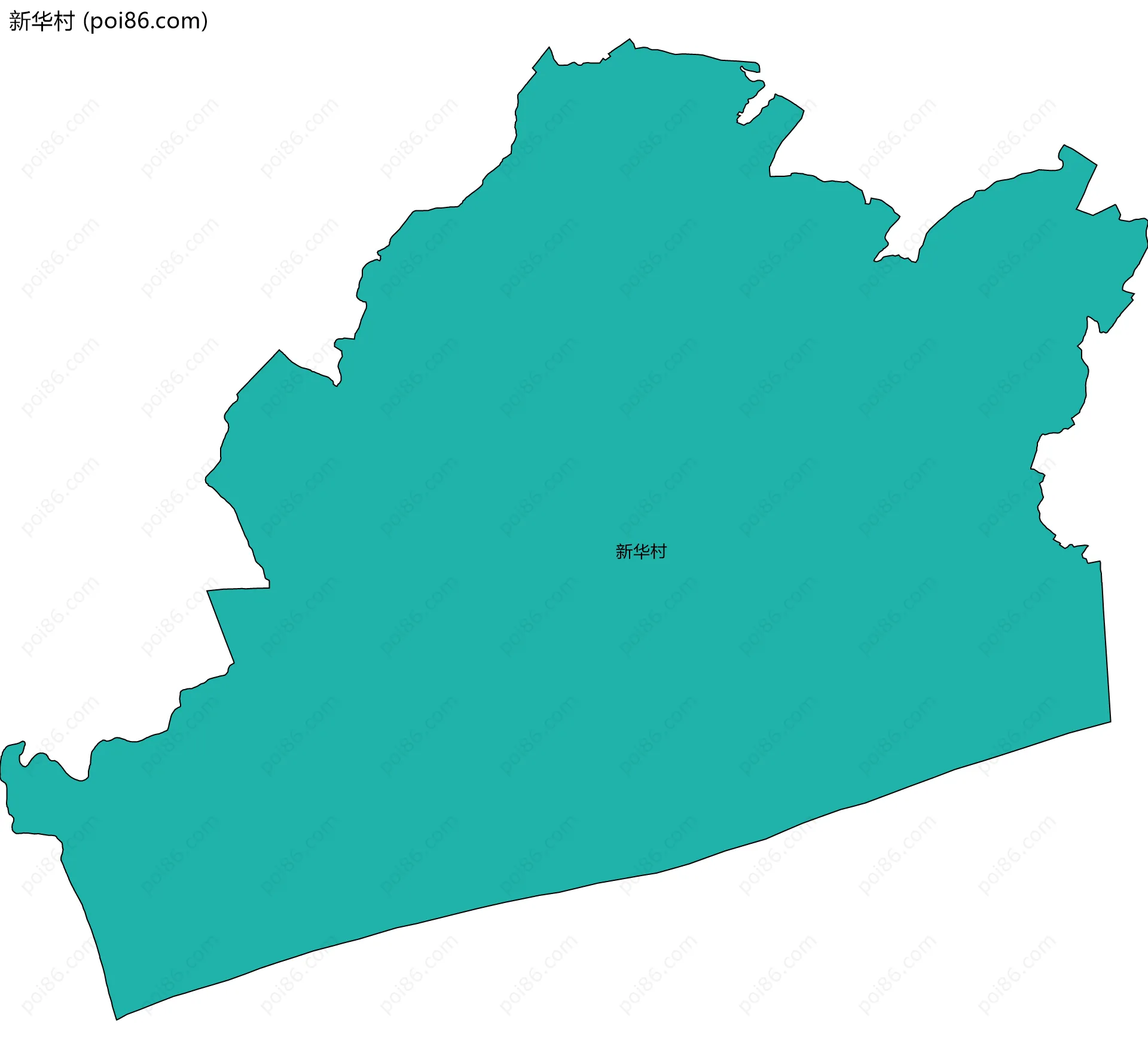 新华村边界地图