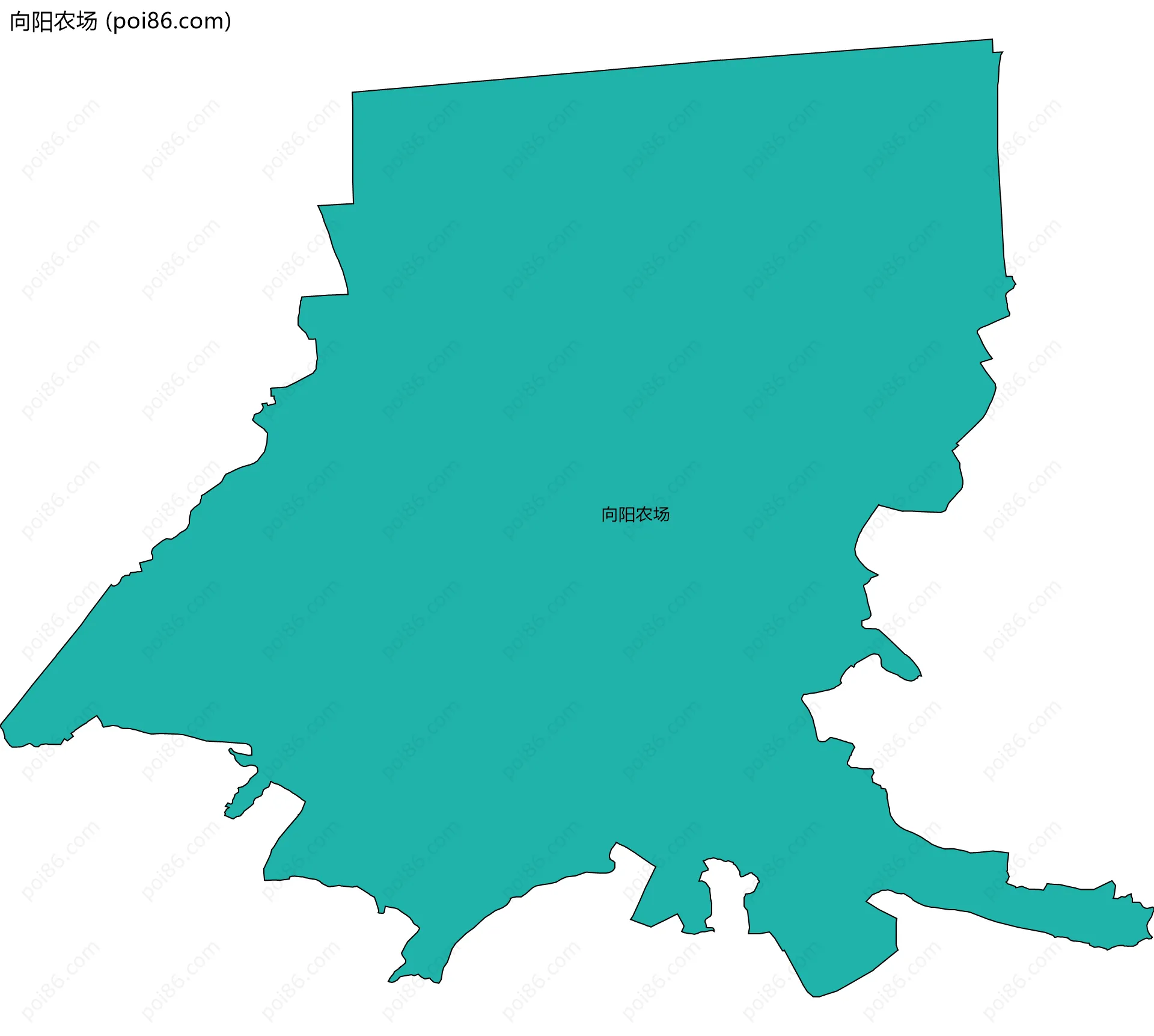 向阳农场边界地图