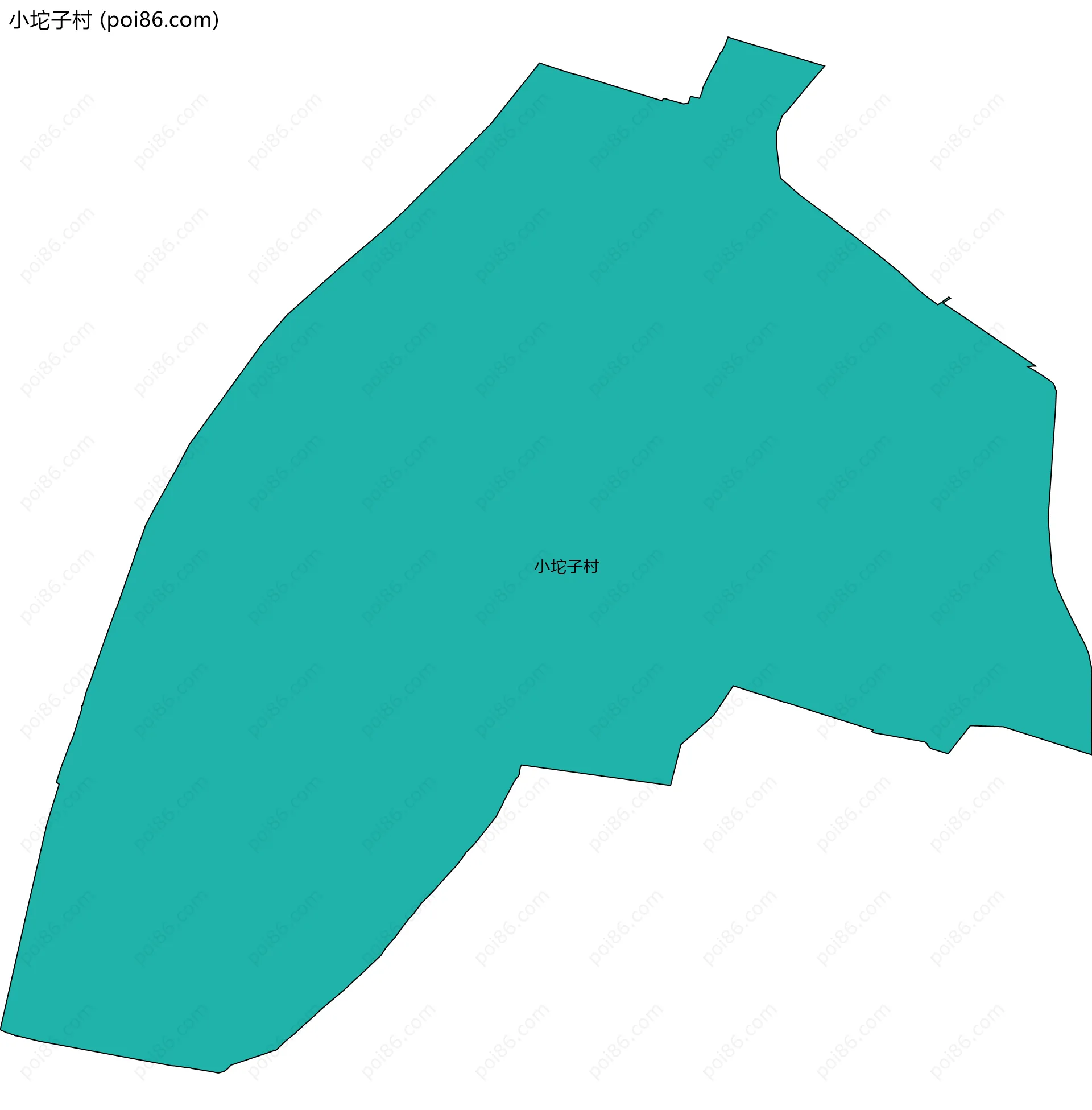小坨子村边界地图