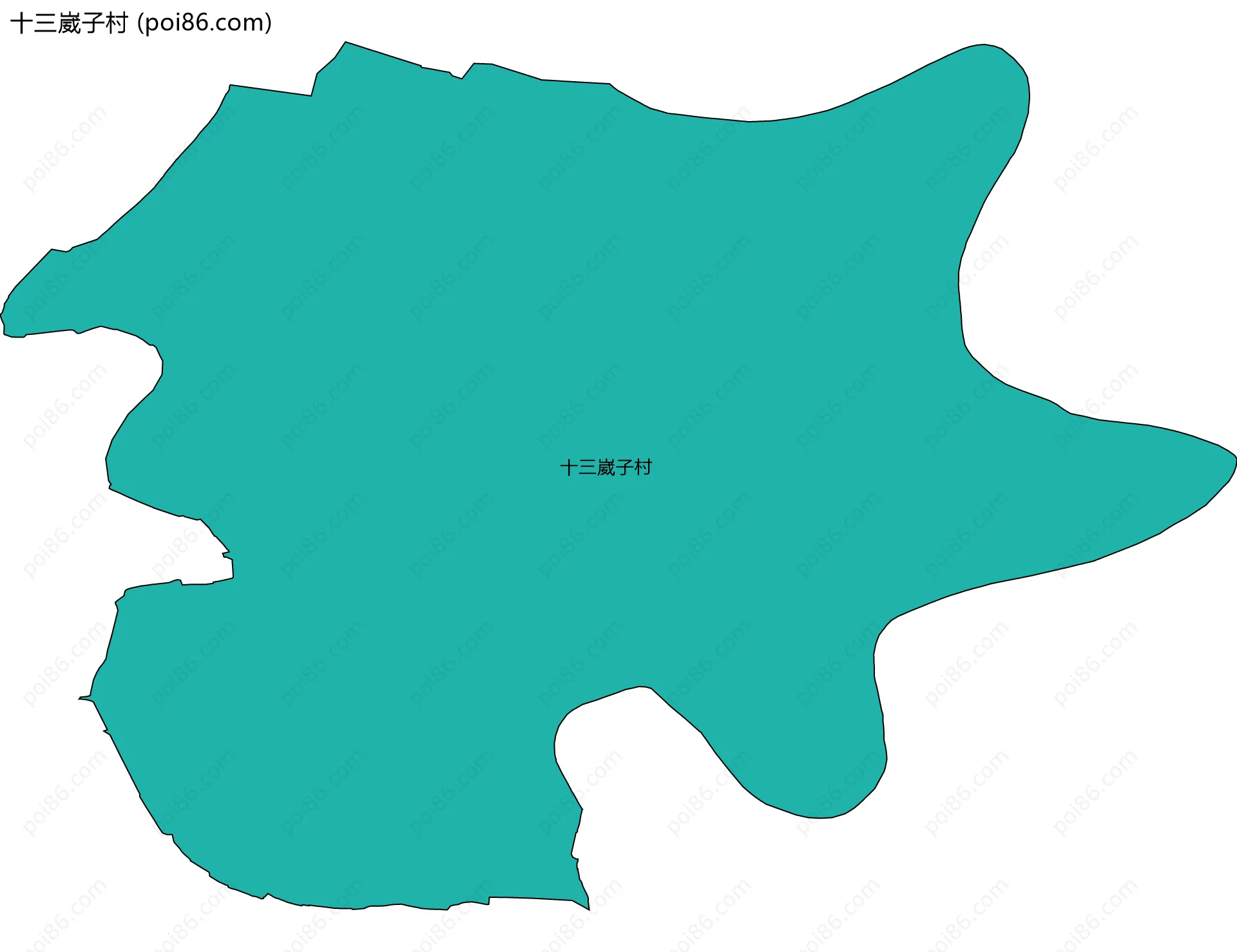 十三崴子村边界地图