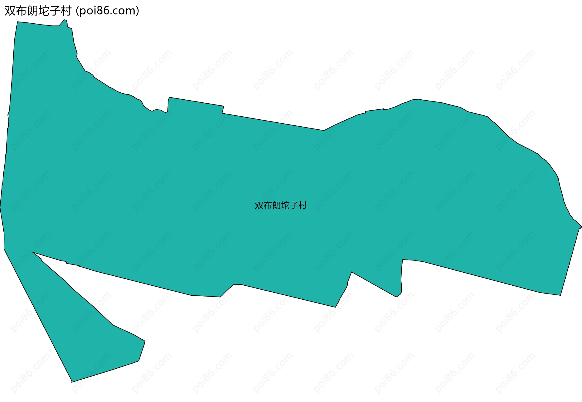 双布朗坨子村边界地图