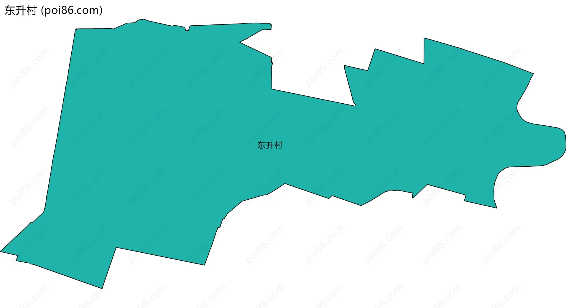 东升村边界地图