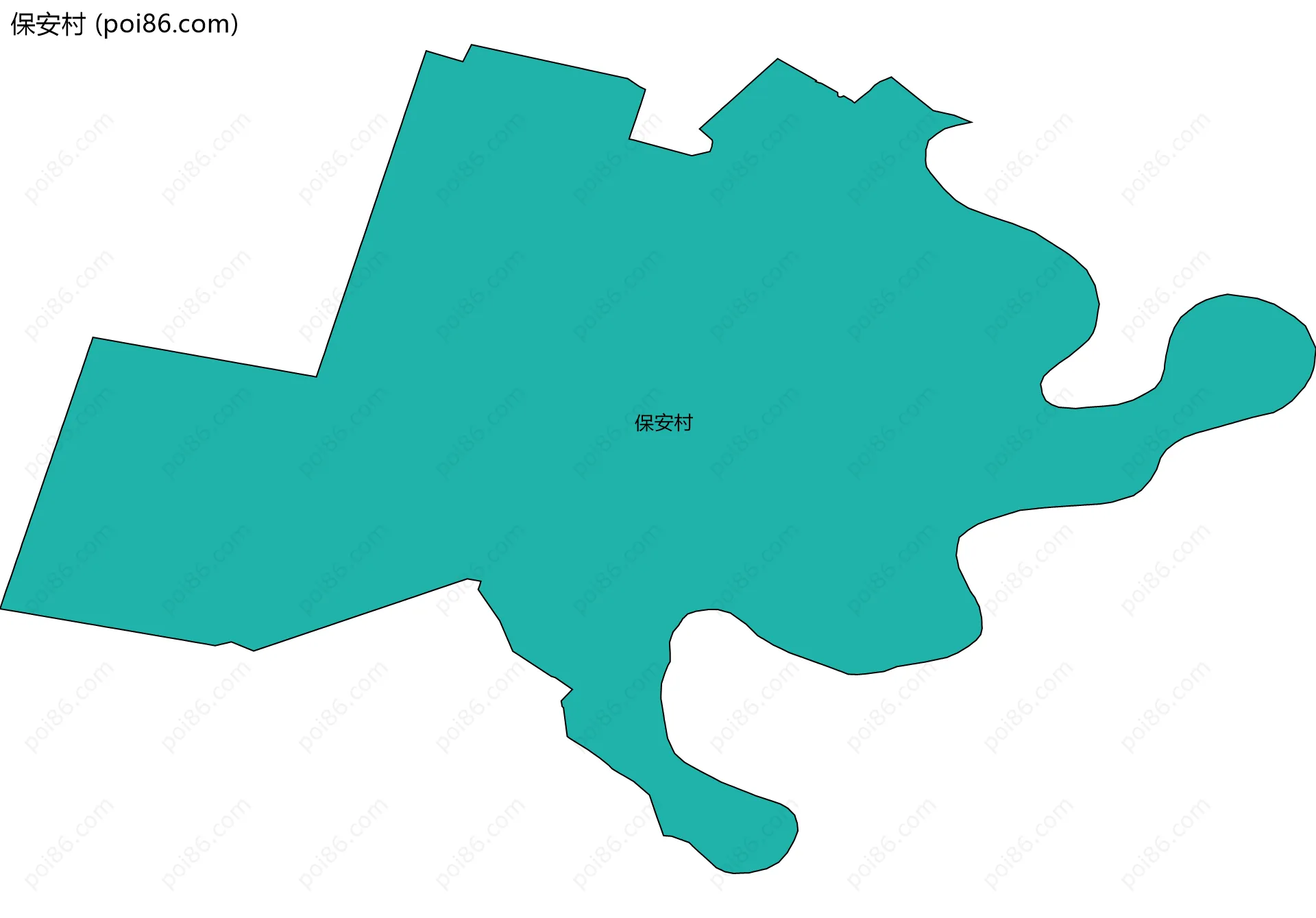 保安村边界地图