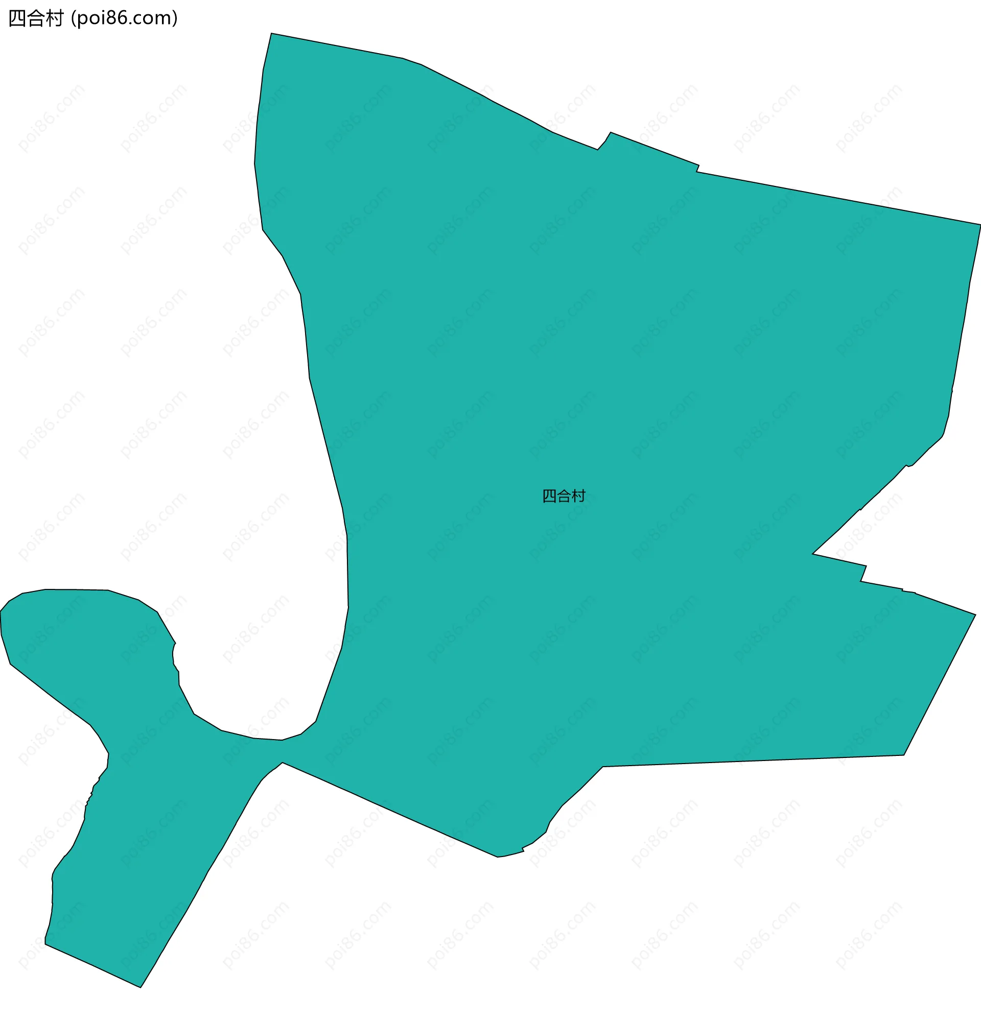 四合村边界地图