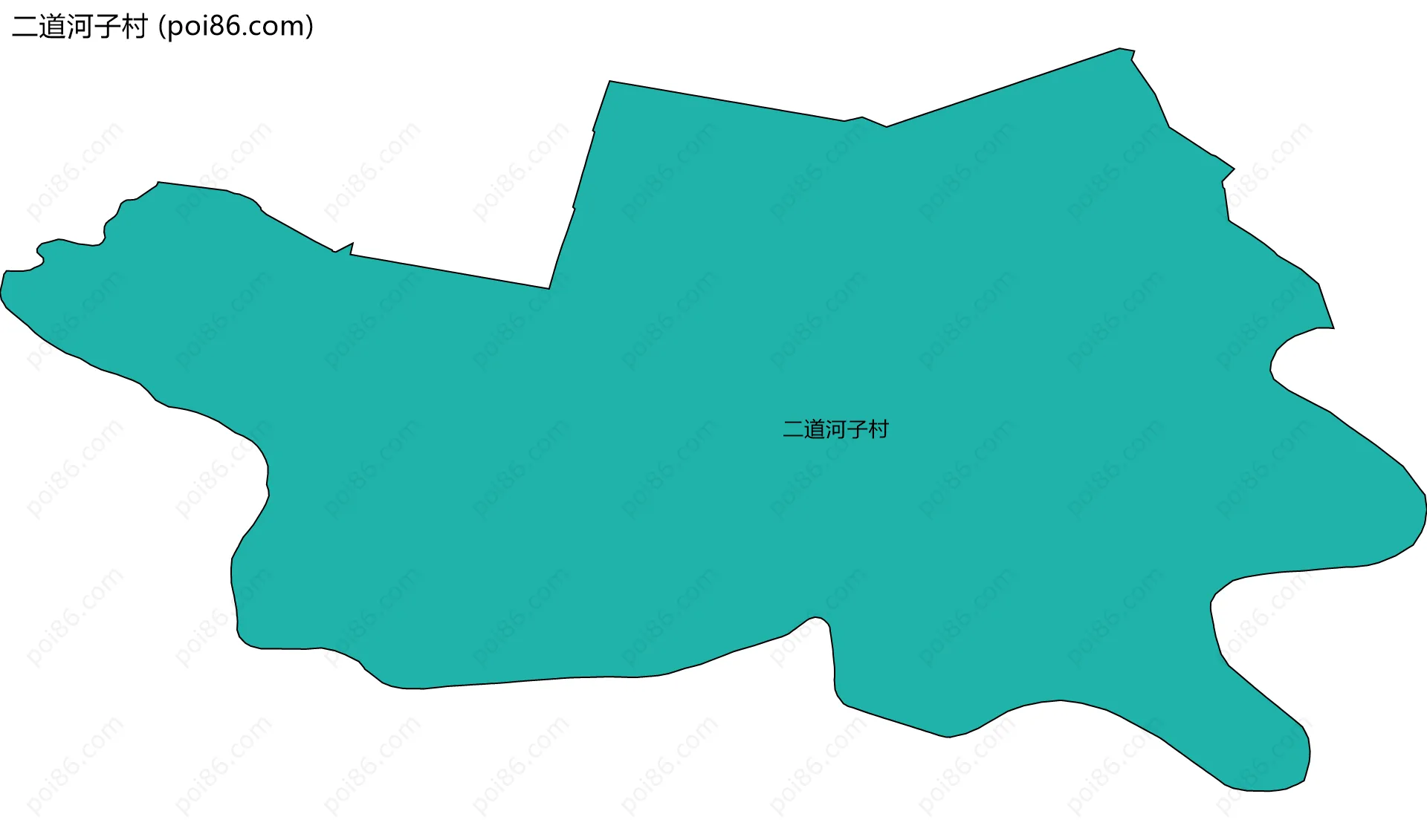 二道河子村边界地图