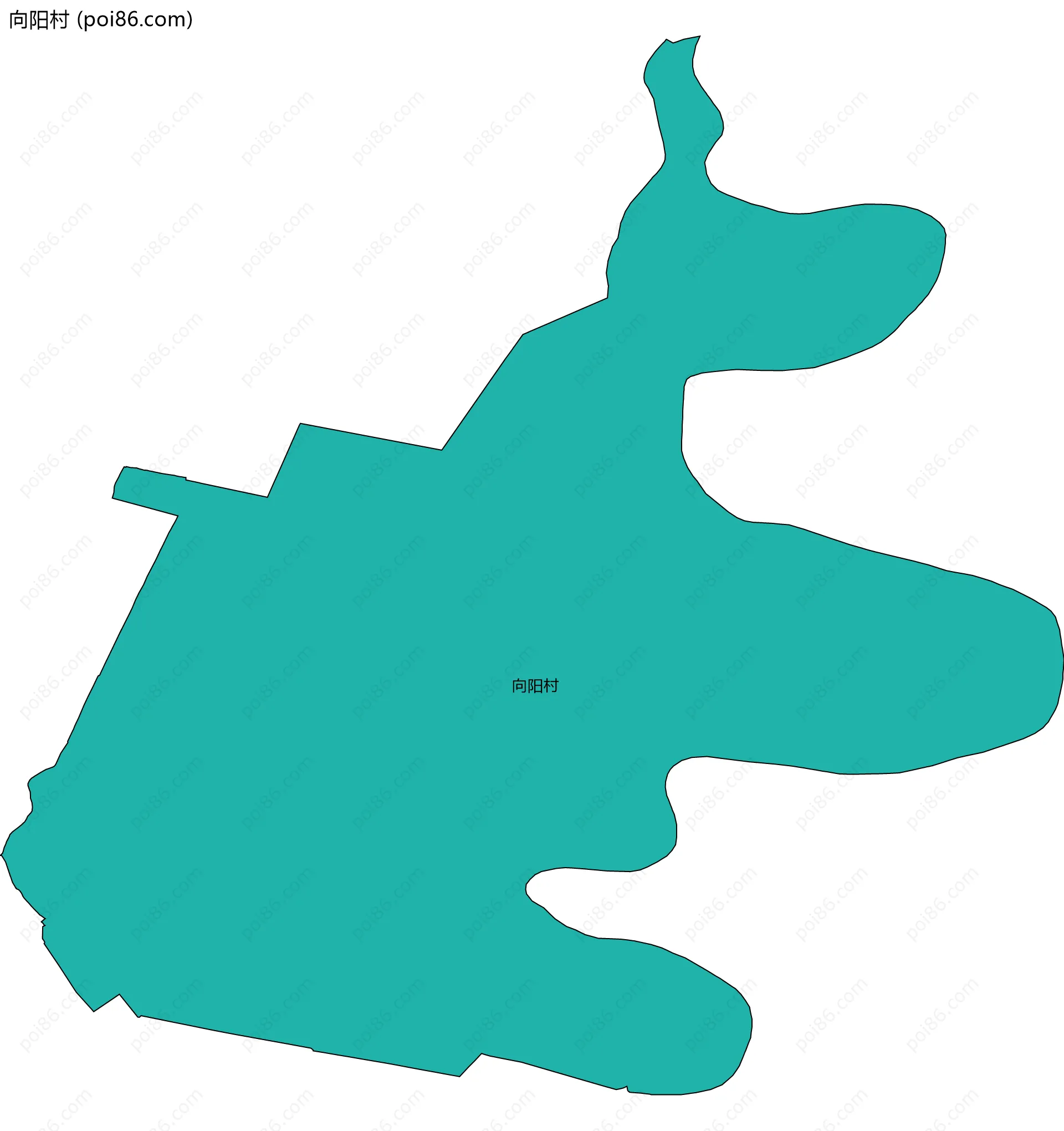 向阳村边界地图