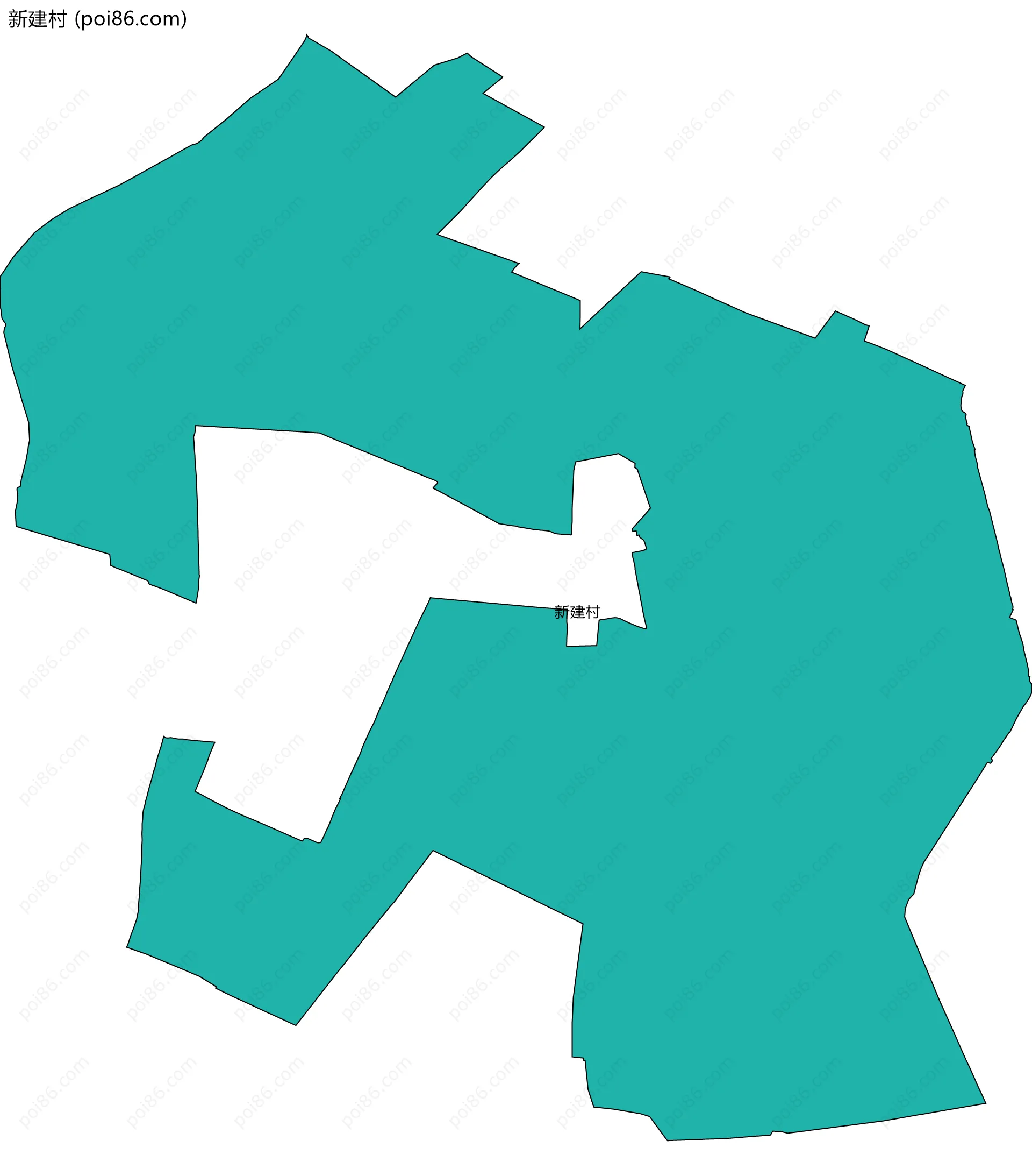 新建村边界地图