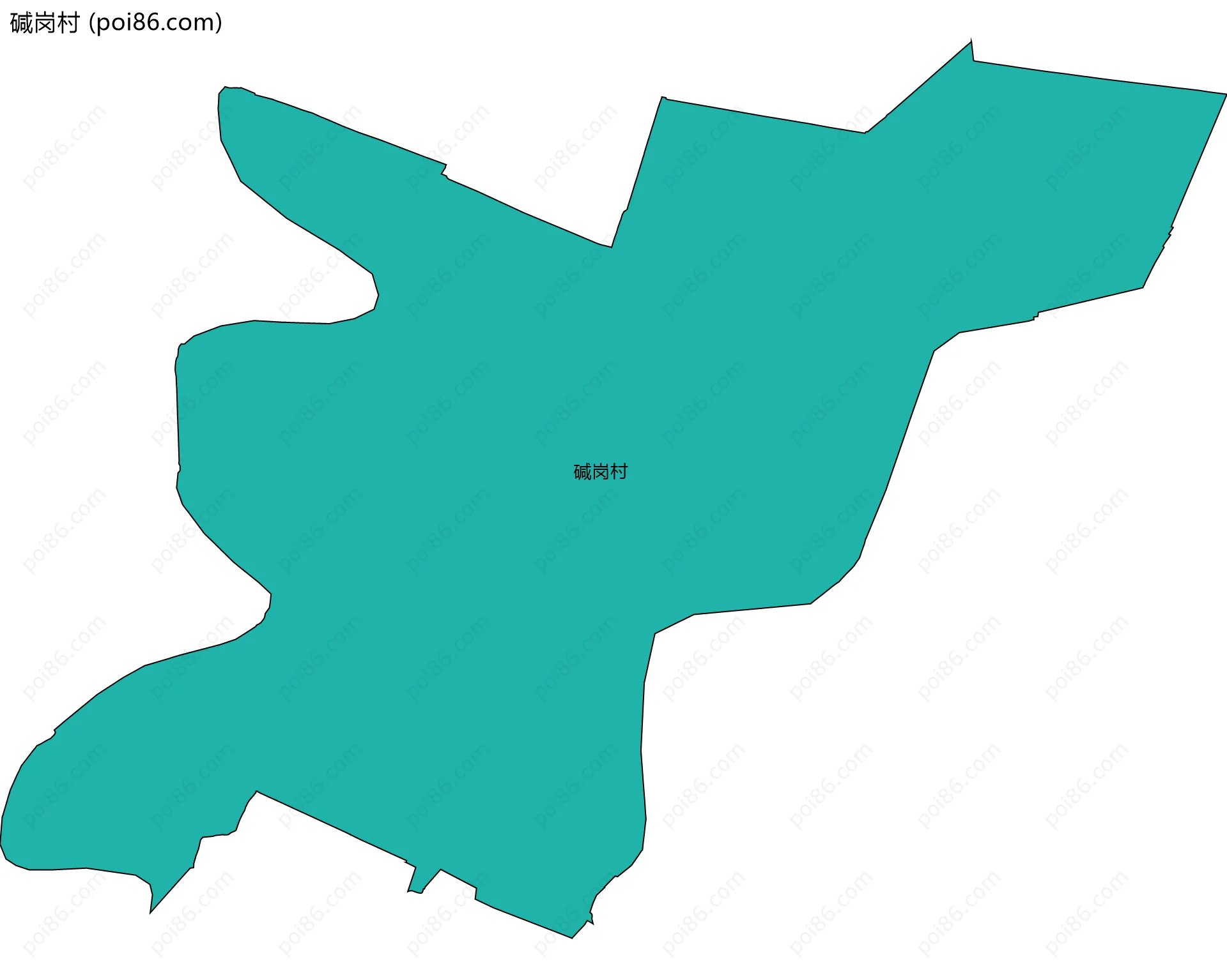 碱岗村边界地图