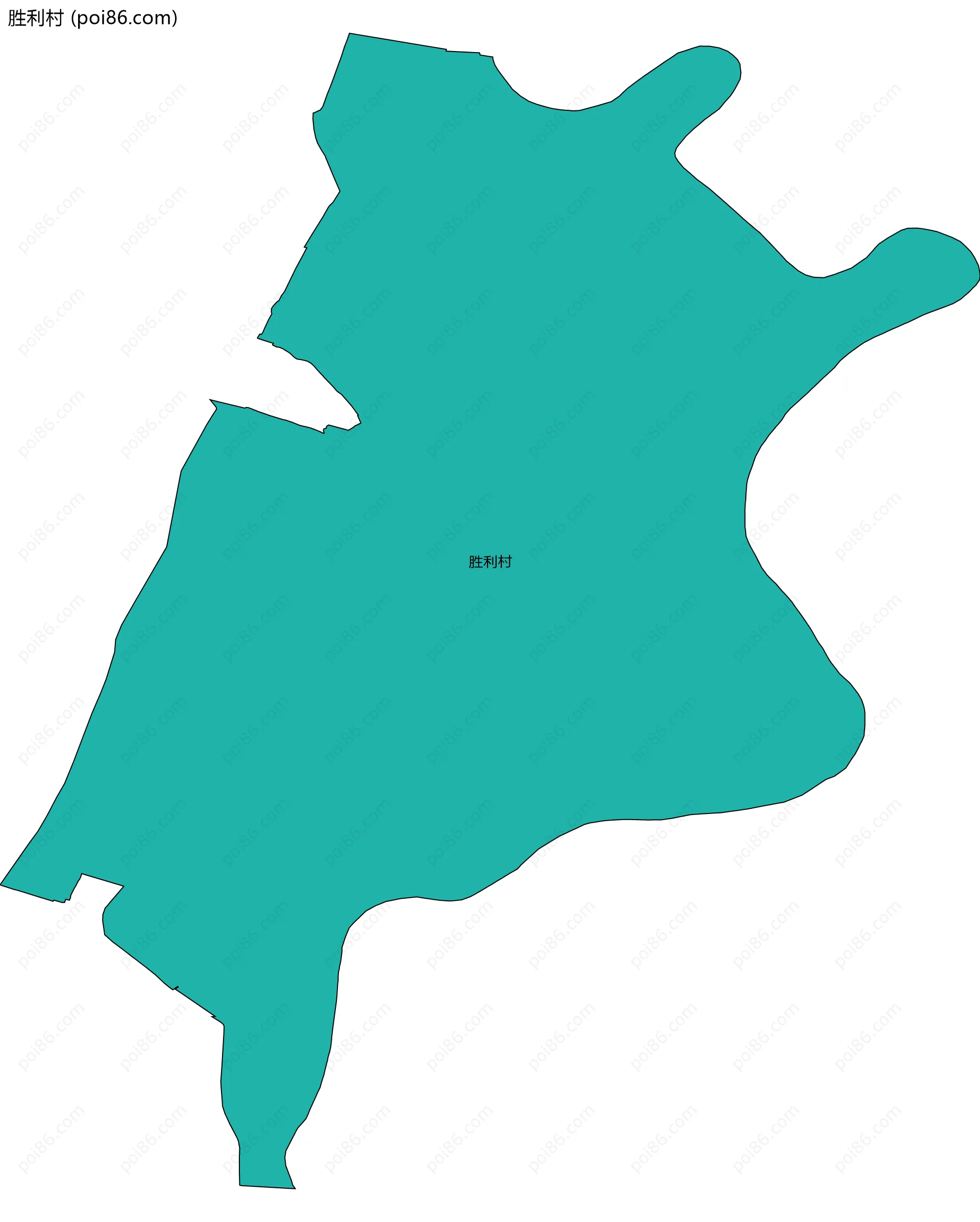 胜利村边界地图