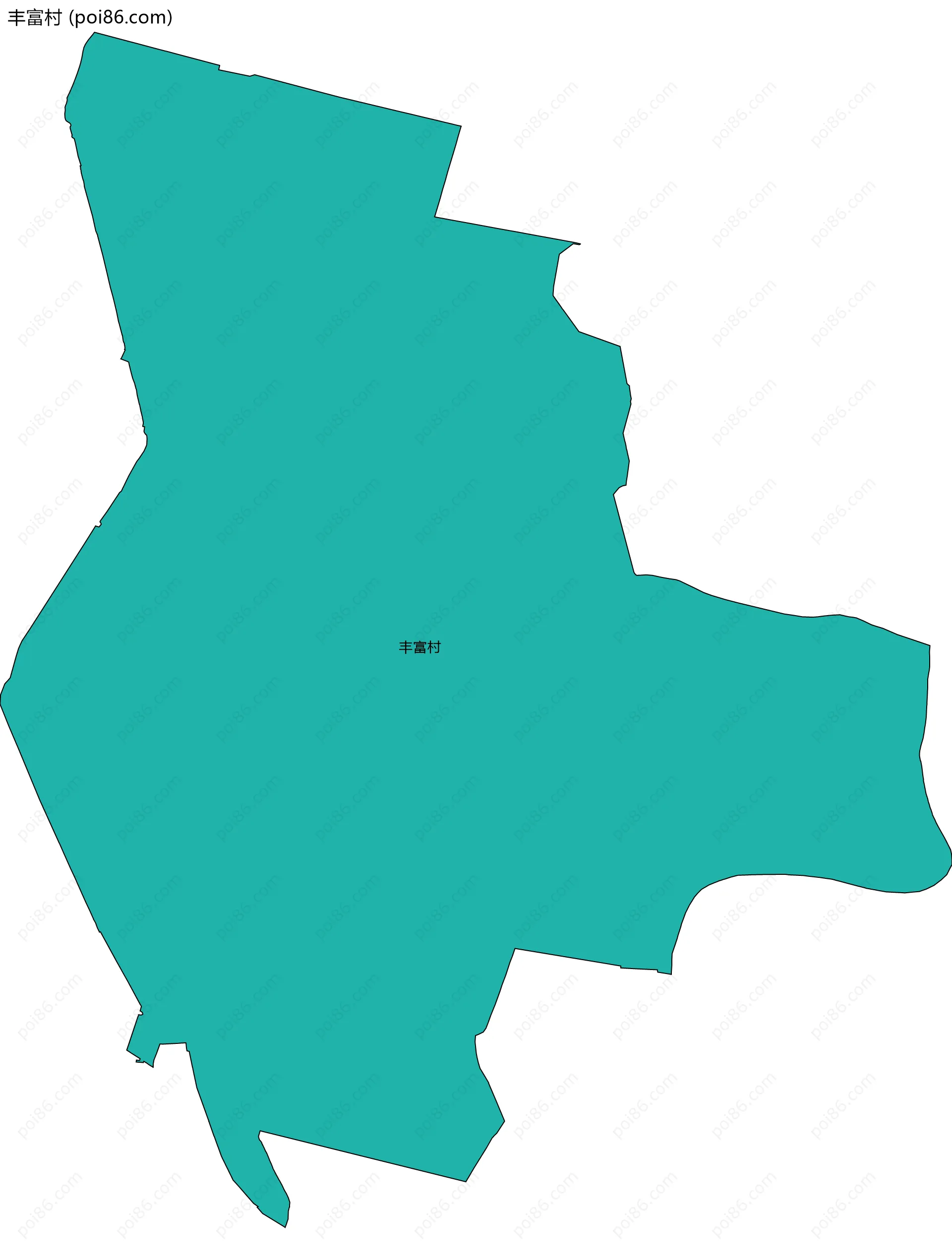 丰富村边界地图