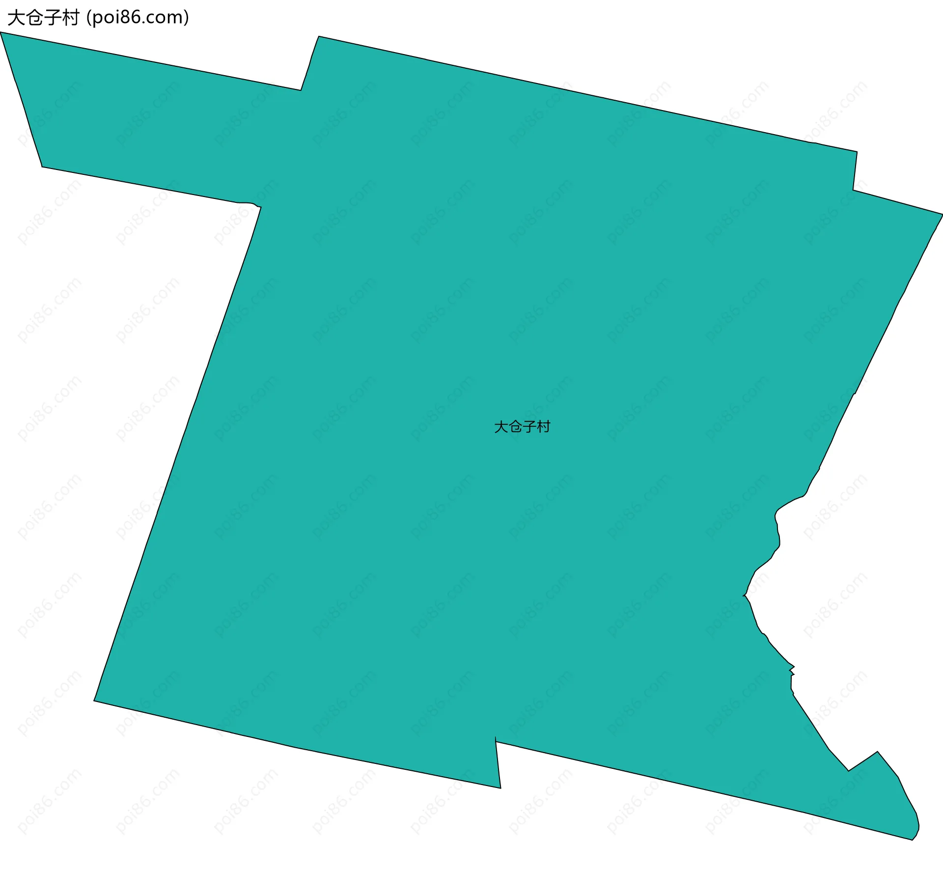 大仓子村边界地图