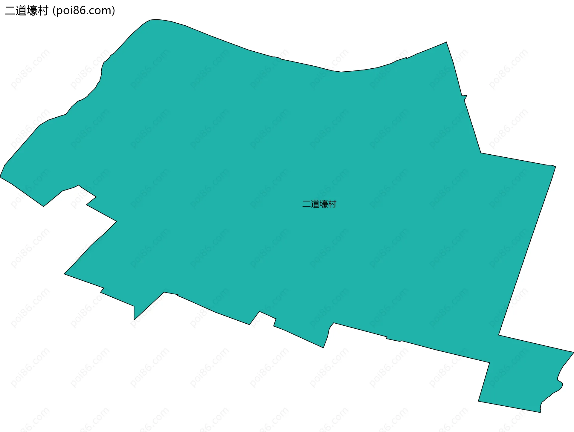 二道壕村边界地图