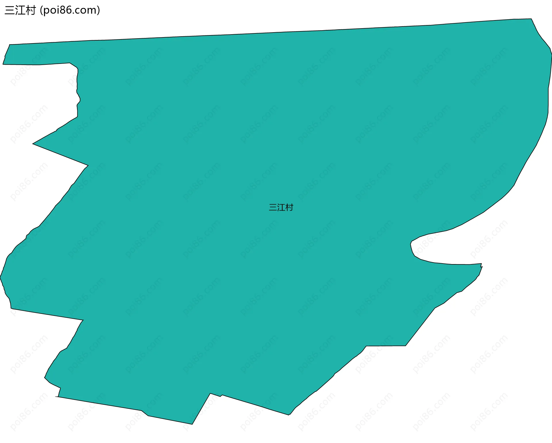三江村边界地图
