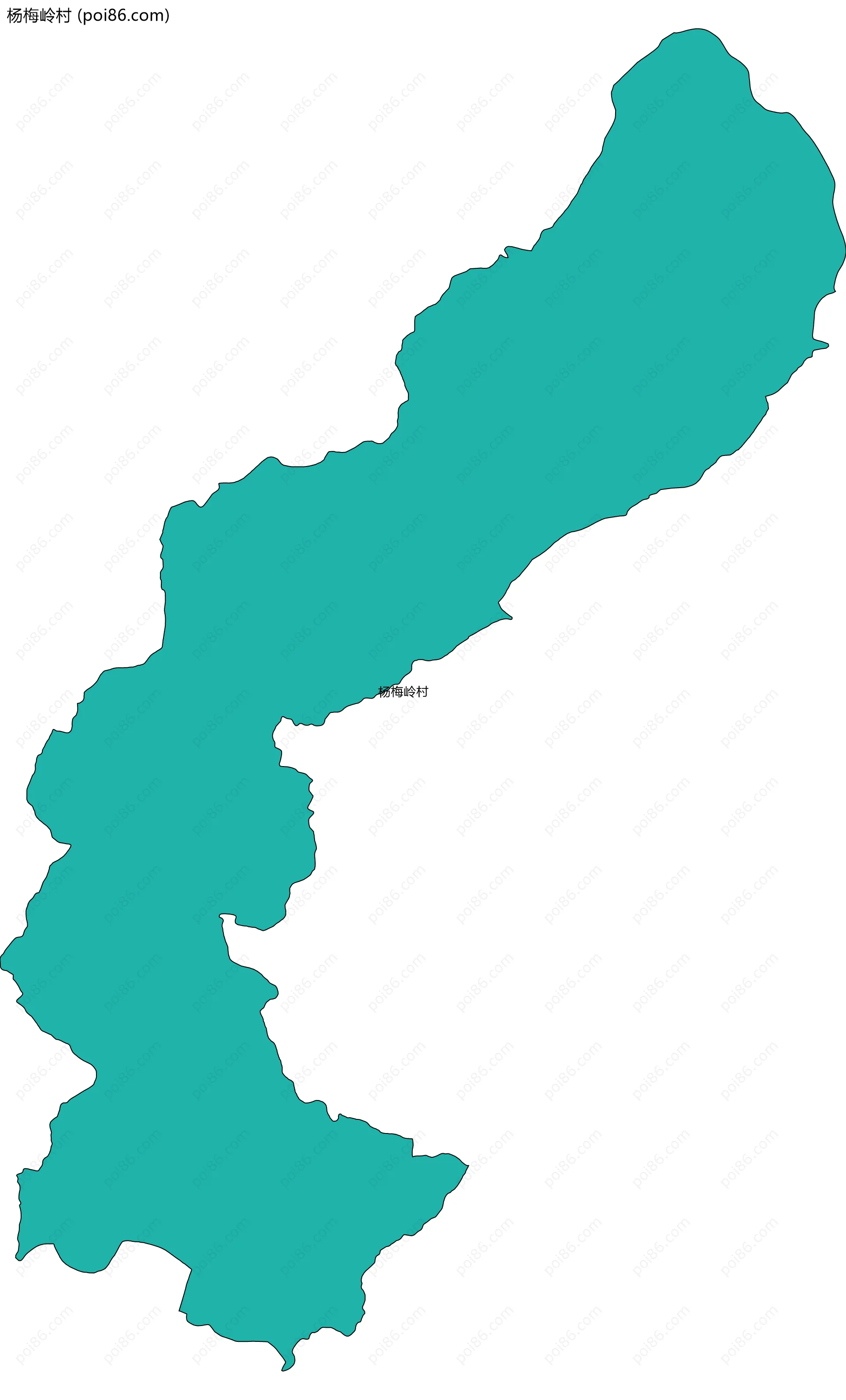 杨梅岭村边界地图