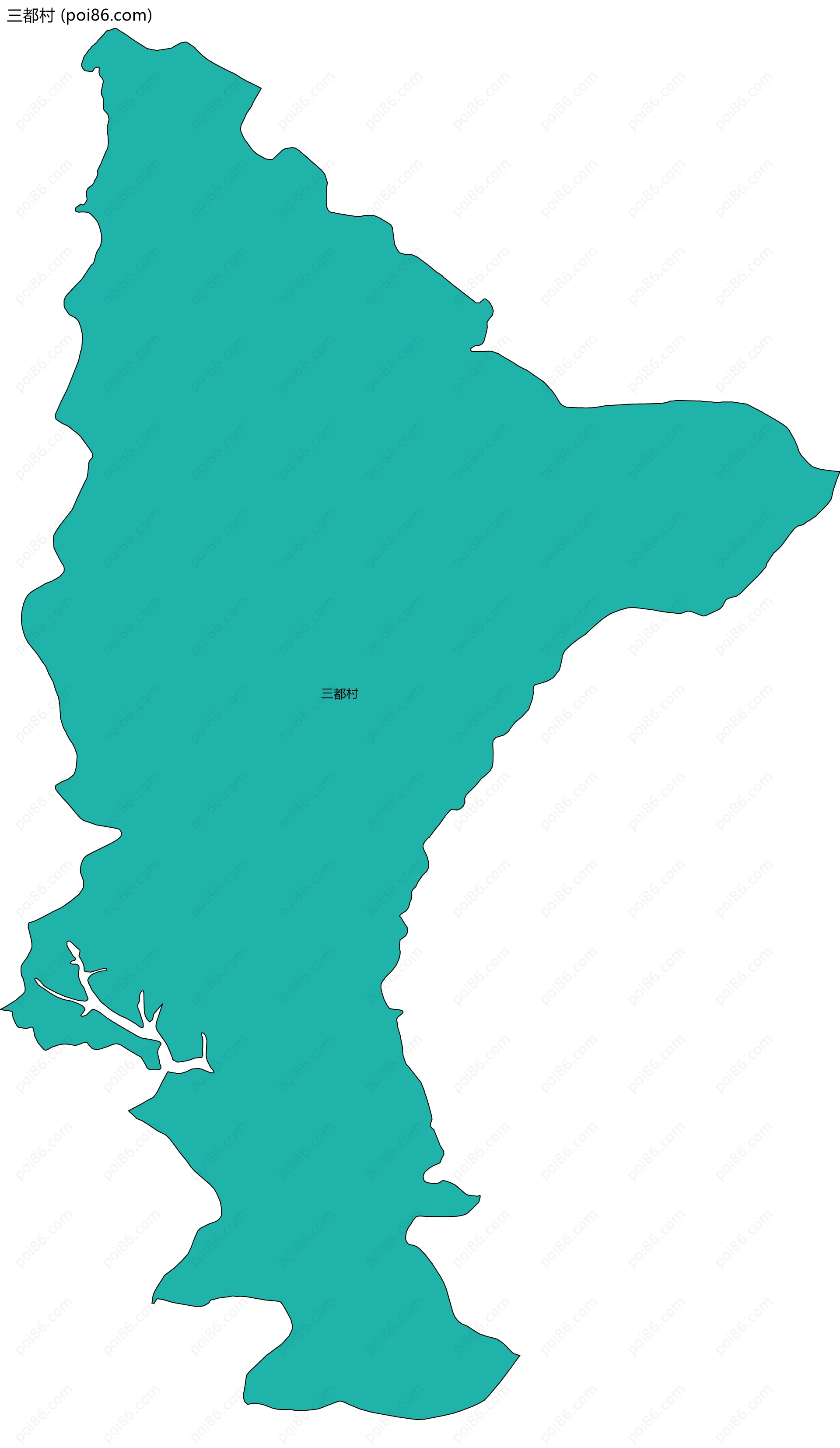 三都村边界地图