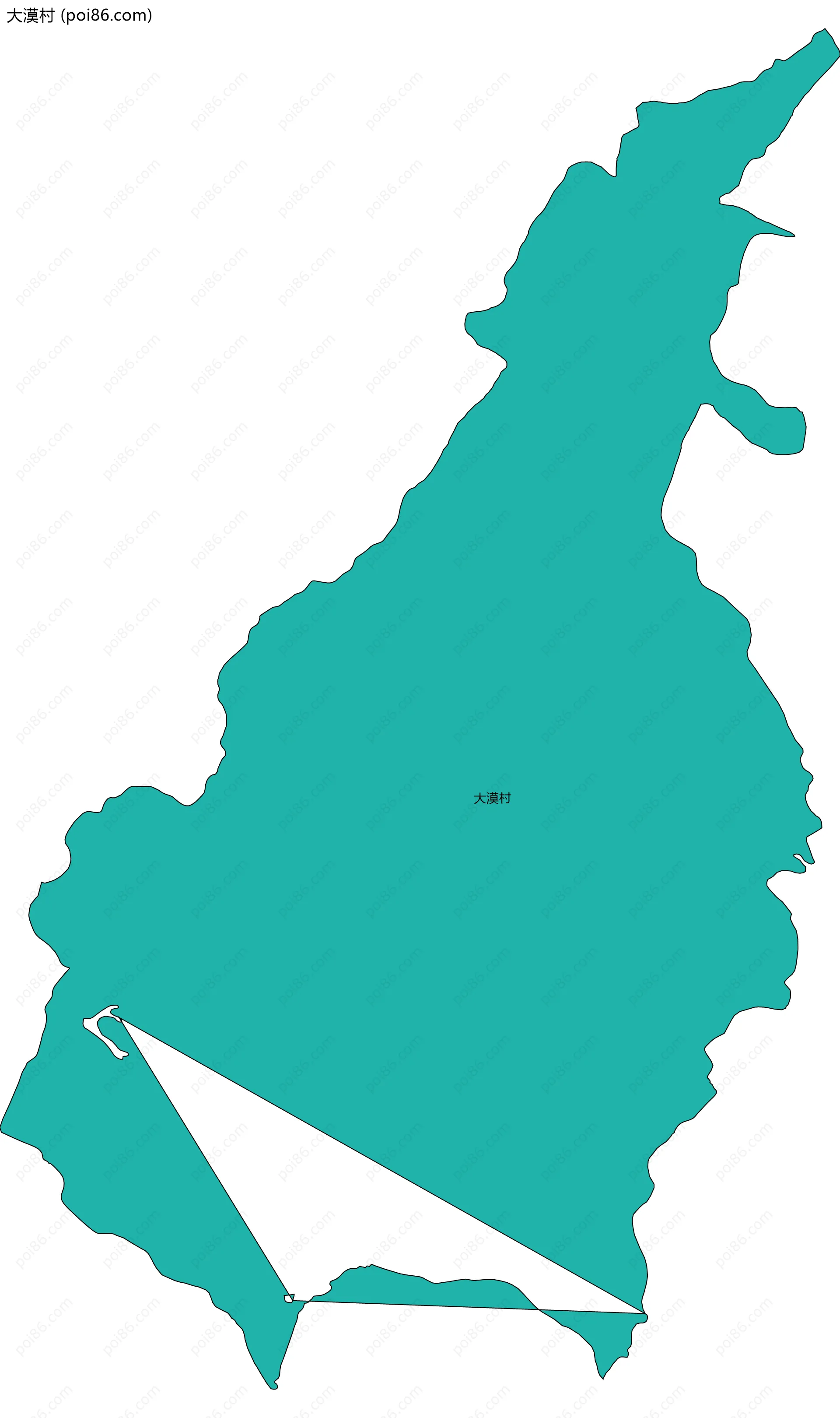 大漠村边界地图