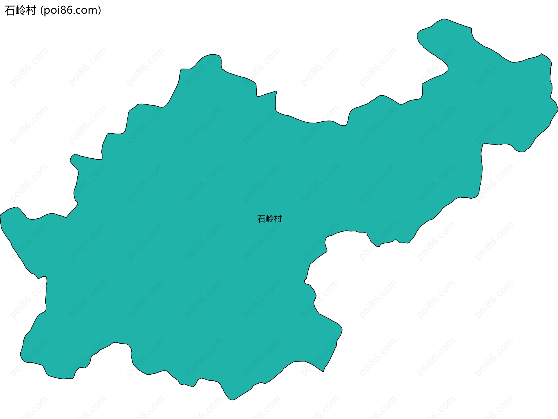 石岭村边界地图