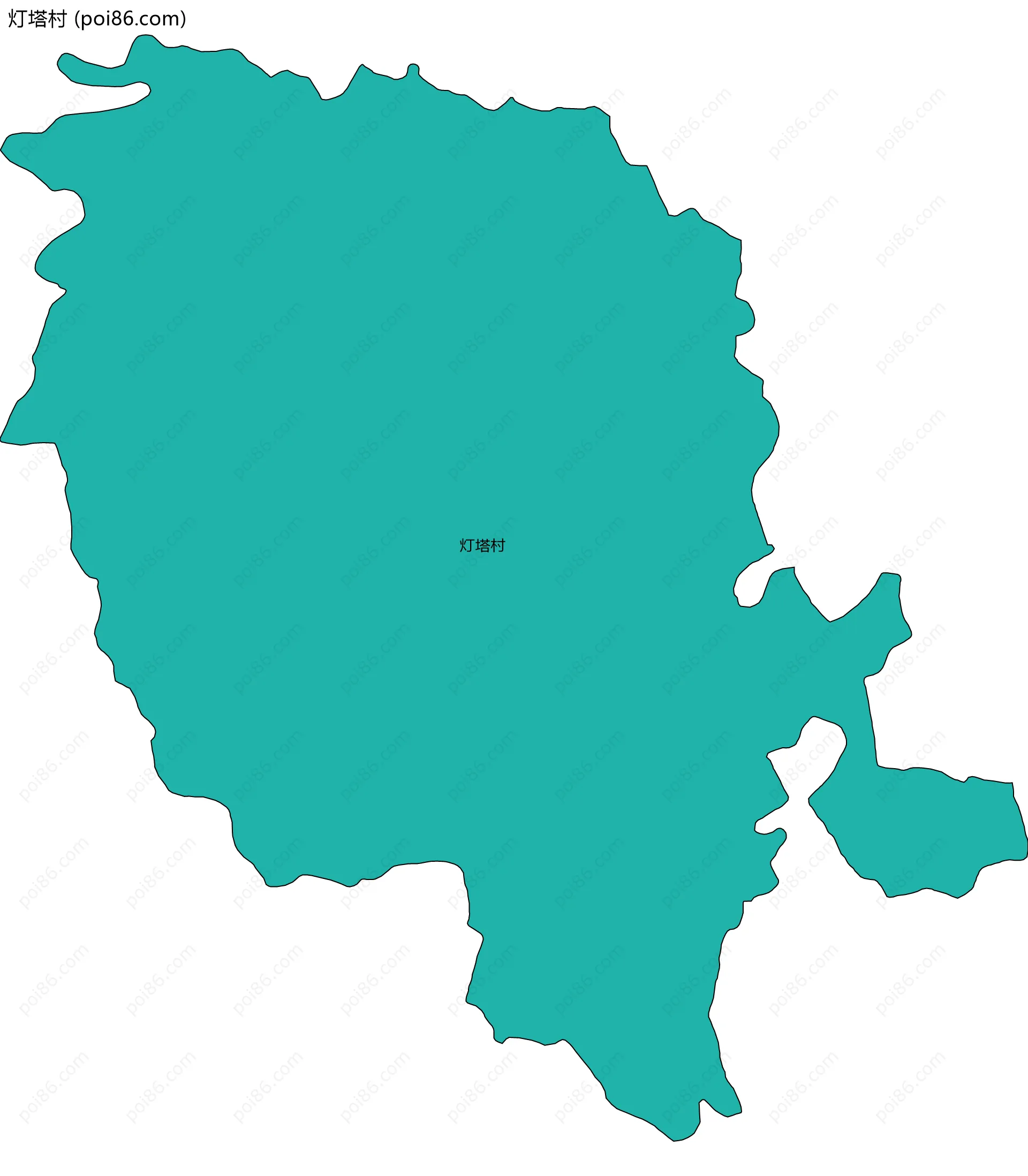 灯塔村边界地图