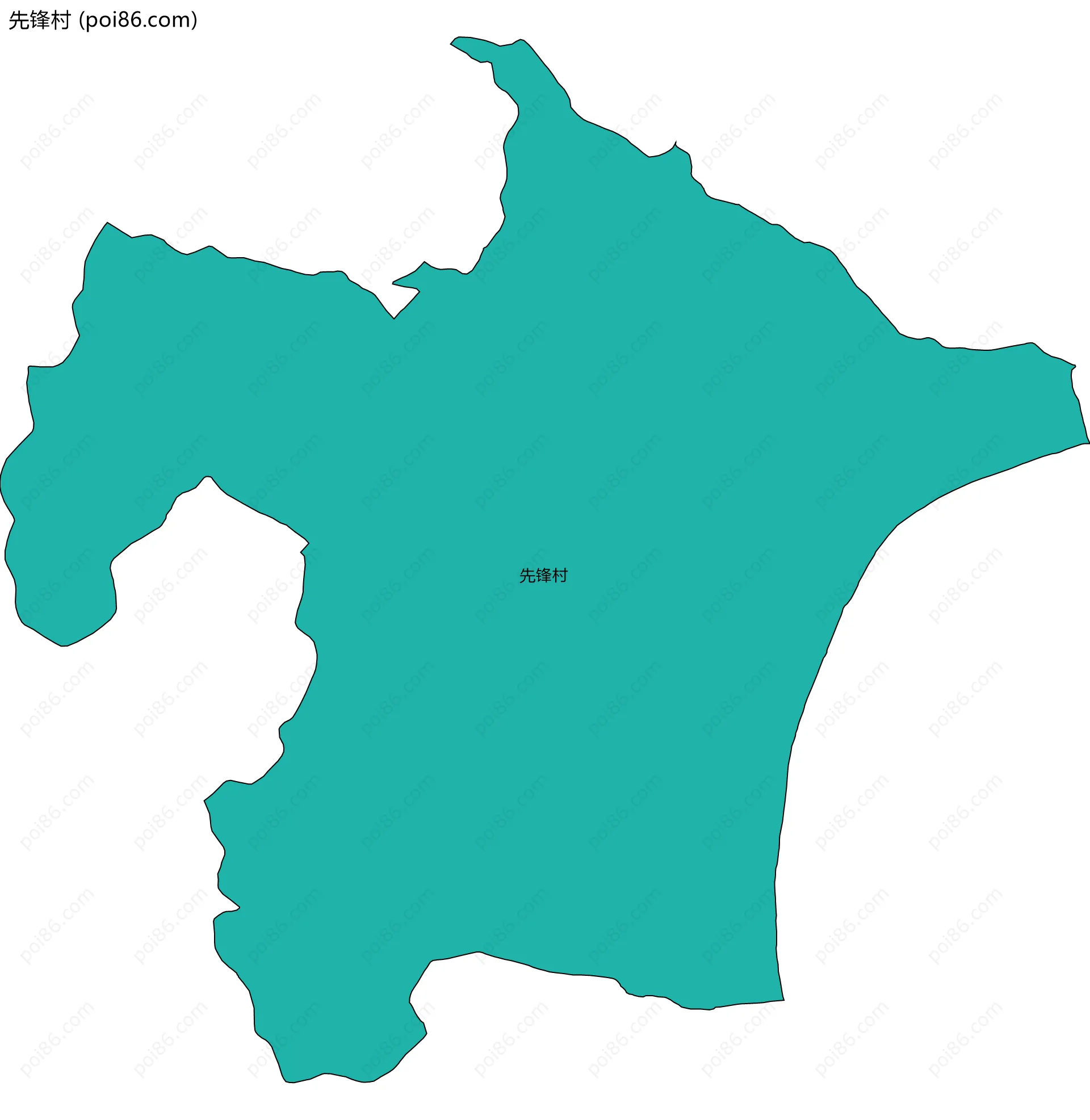 先锋村边界地图