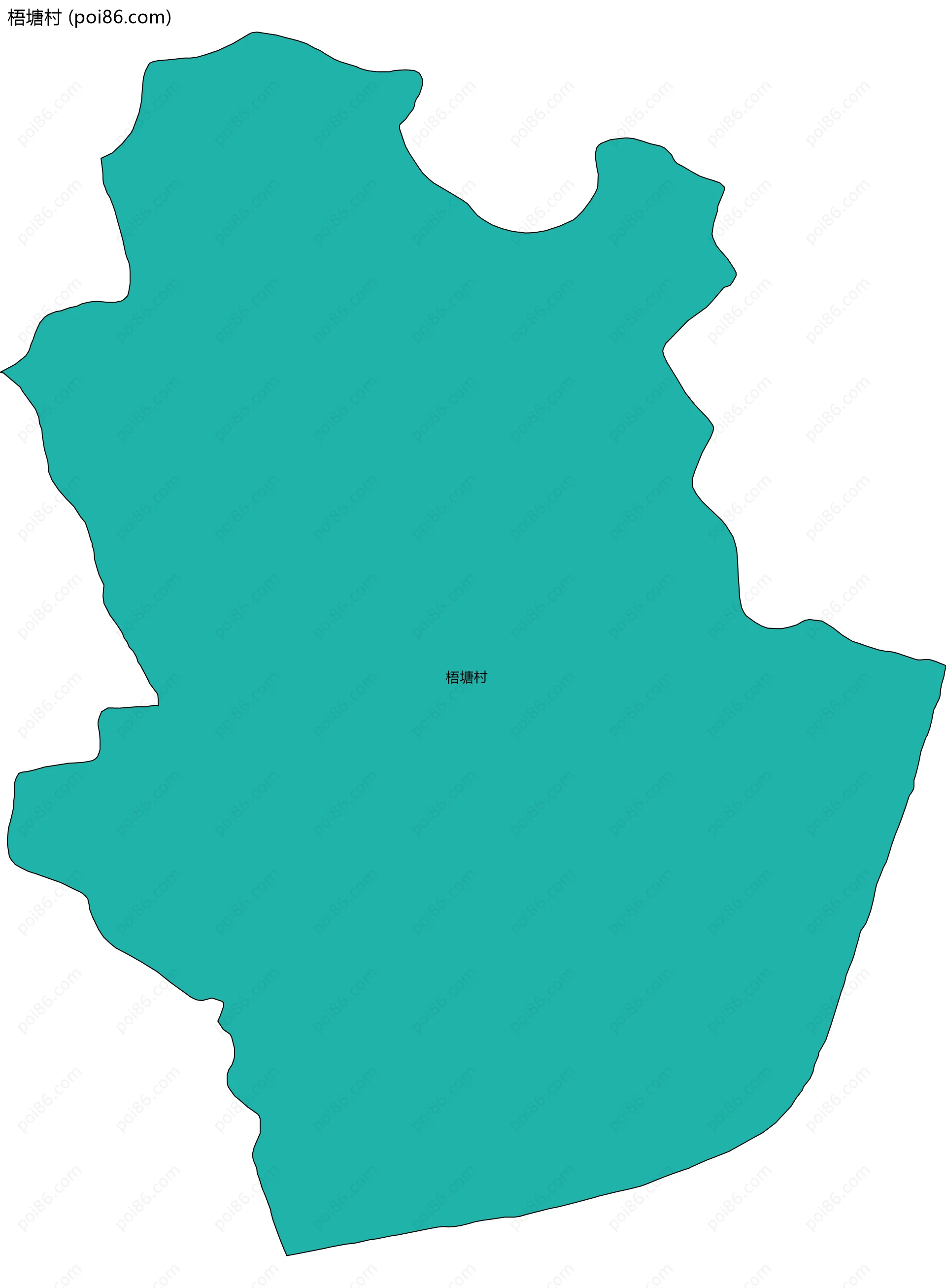 梧塘村边界地图