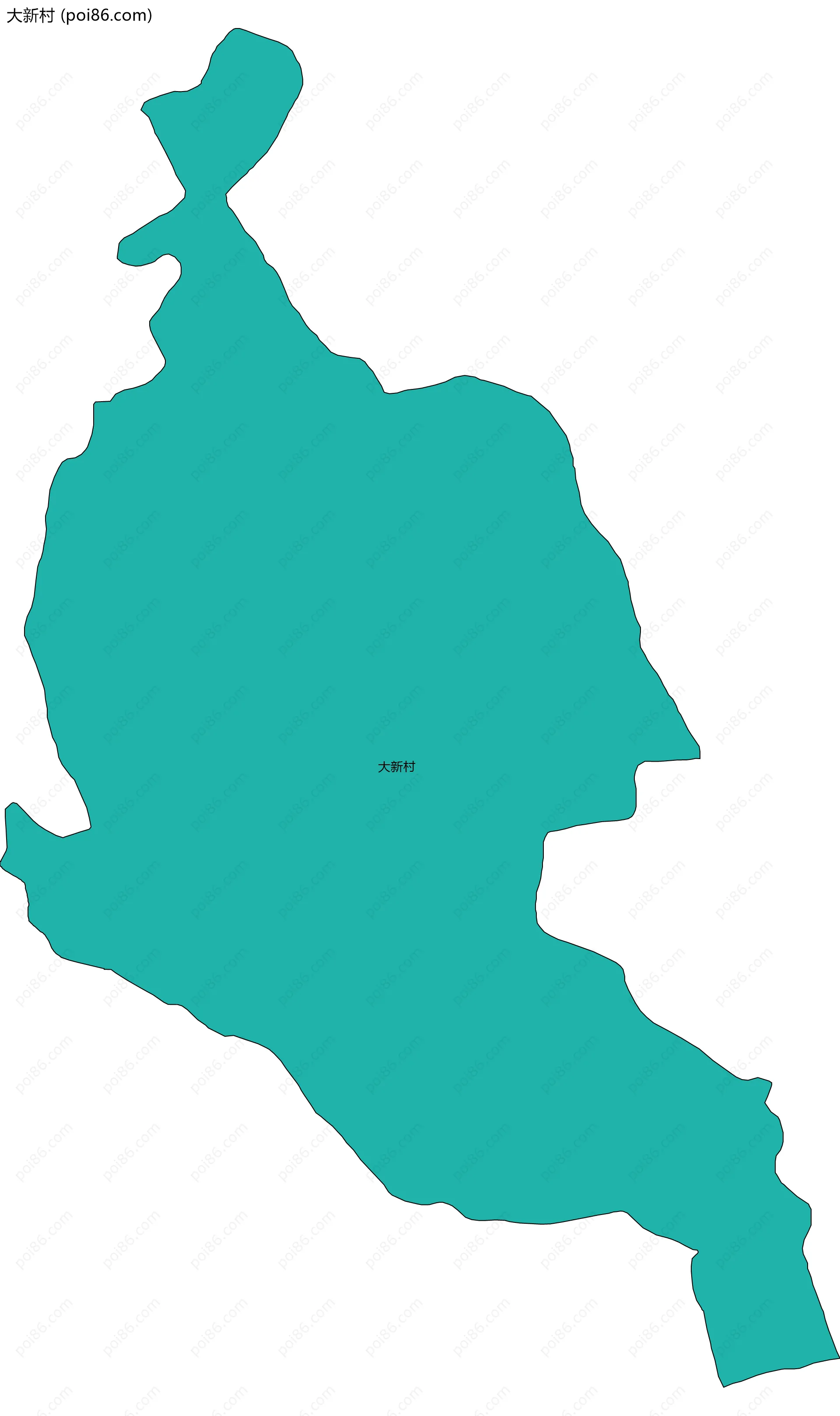 大新村边界地图