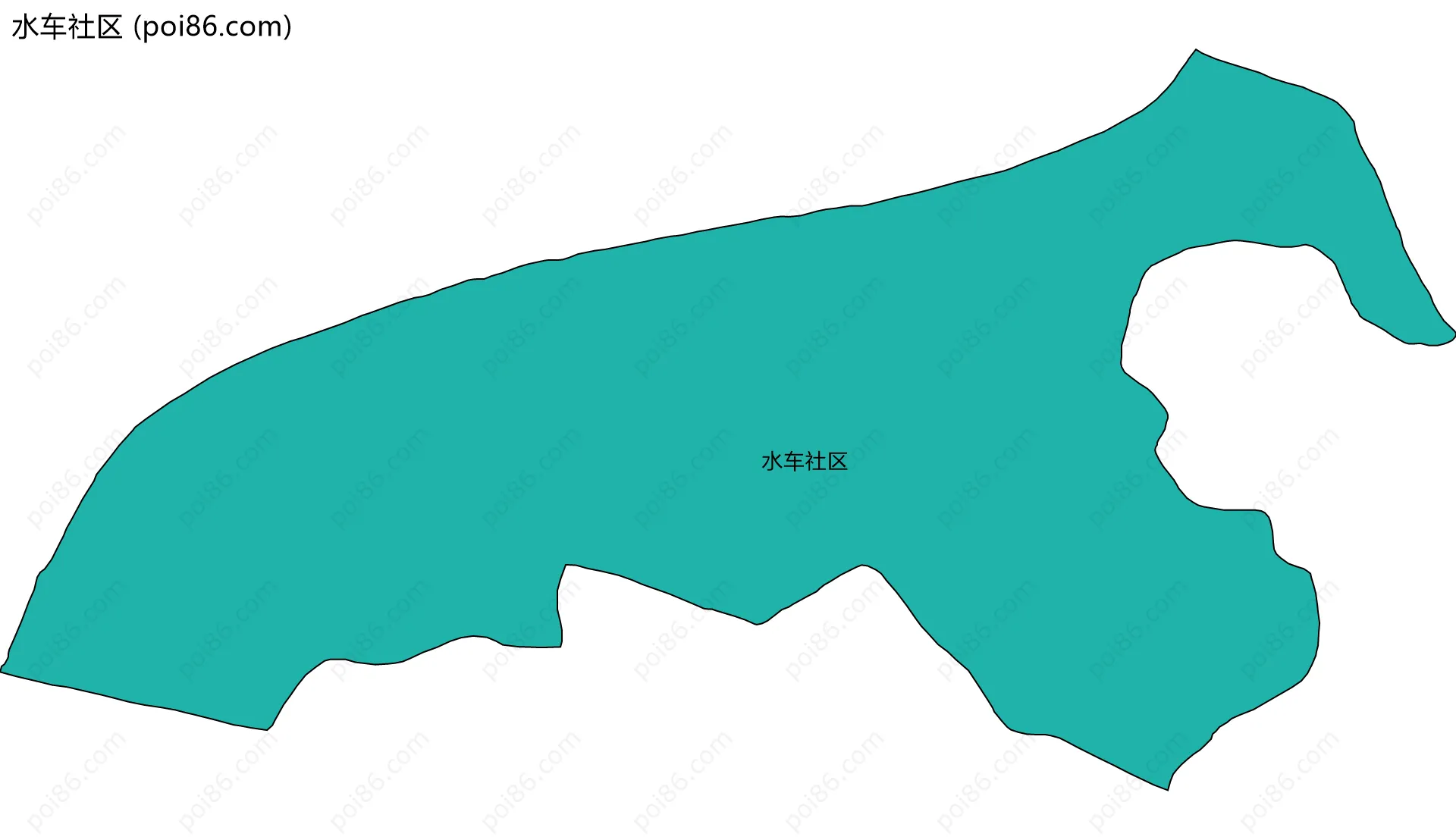 水车社区边界地图