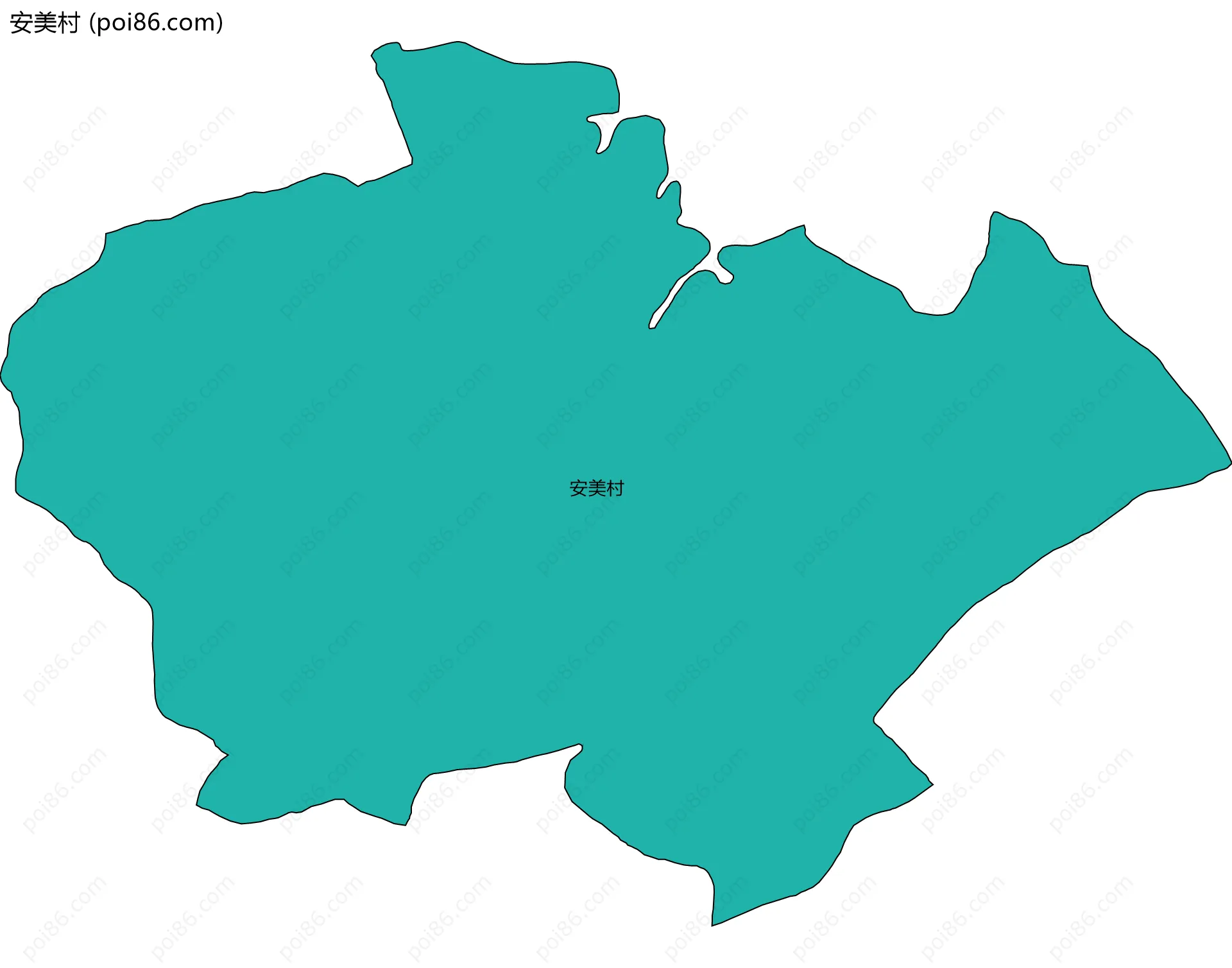 安美村边界地图