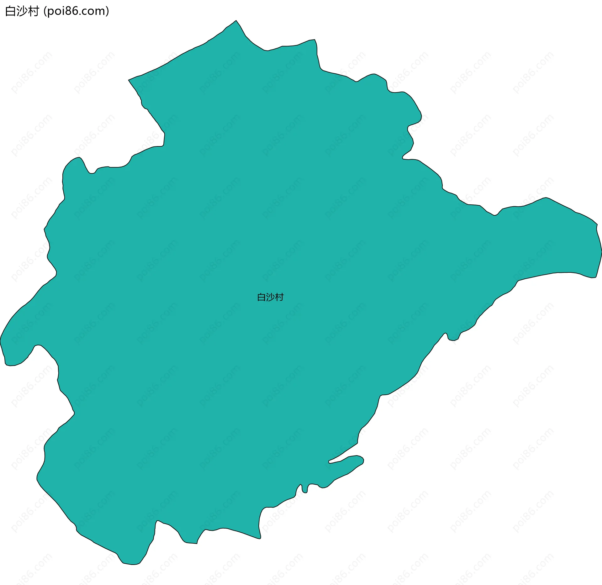 白沙村边界地图
